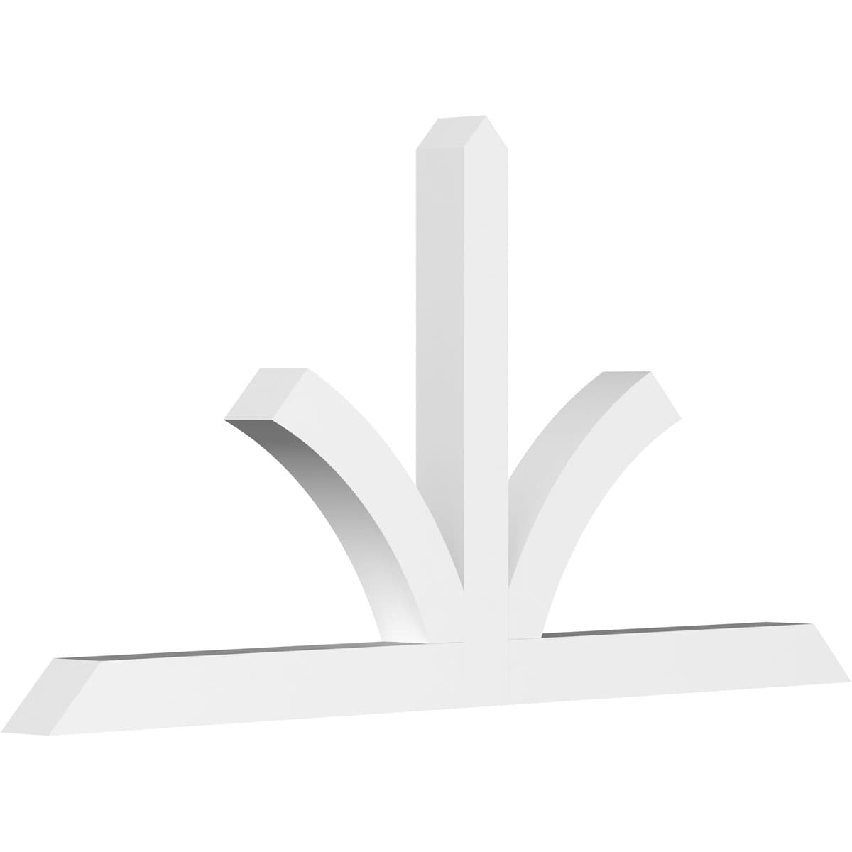 Ekena Millwork GBP072X36X0404RIC00 Richland White PVC Gable bracket