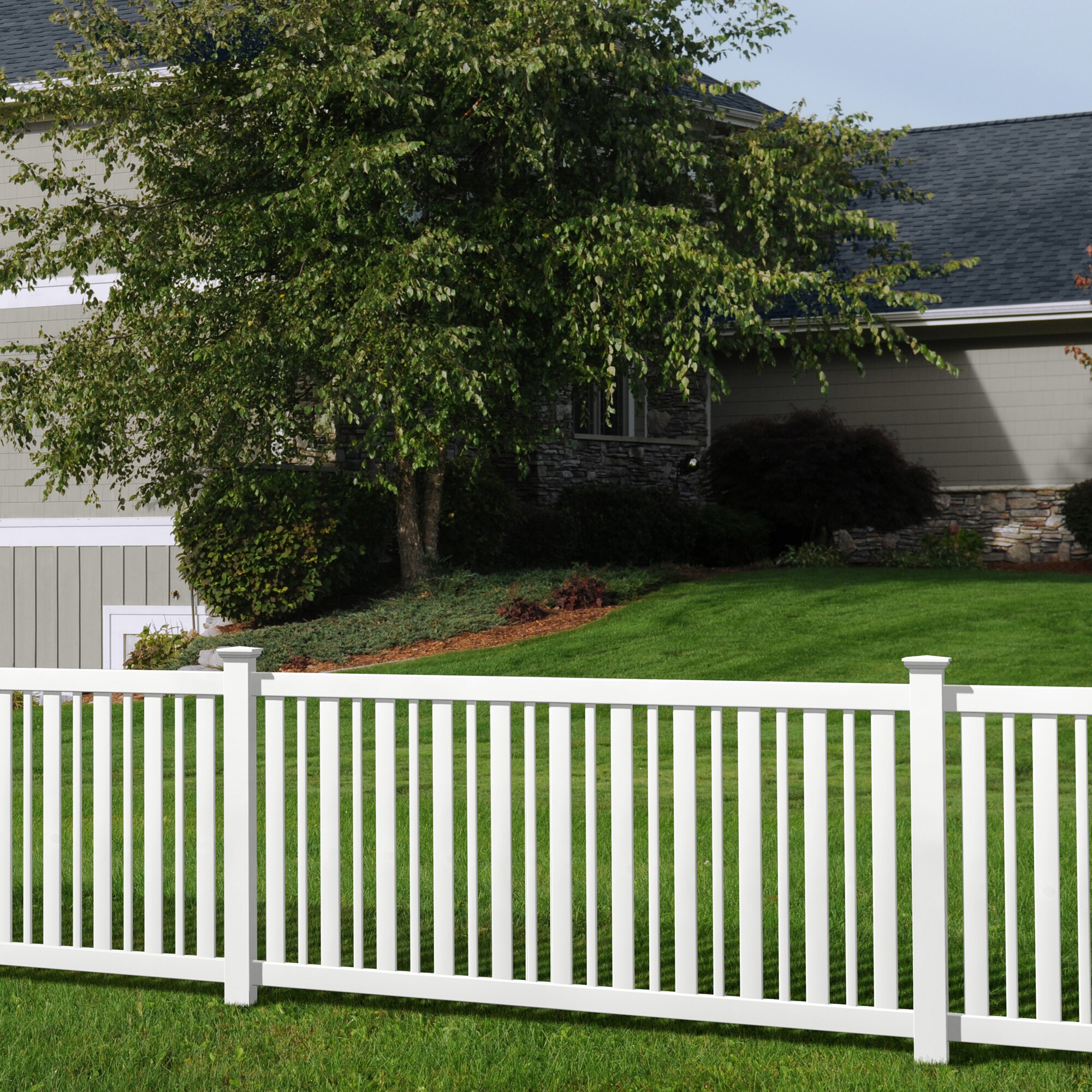 Outdoor Essentials Evanston 6-ft H x 4-in W White Vinyl Fence Post (Unassembled)