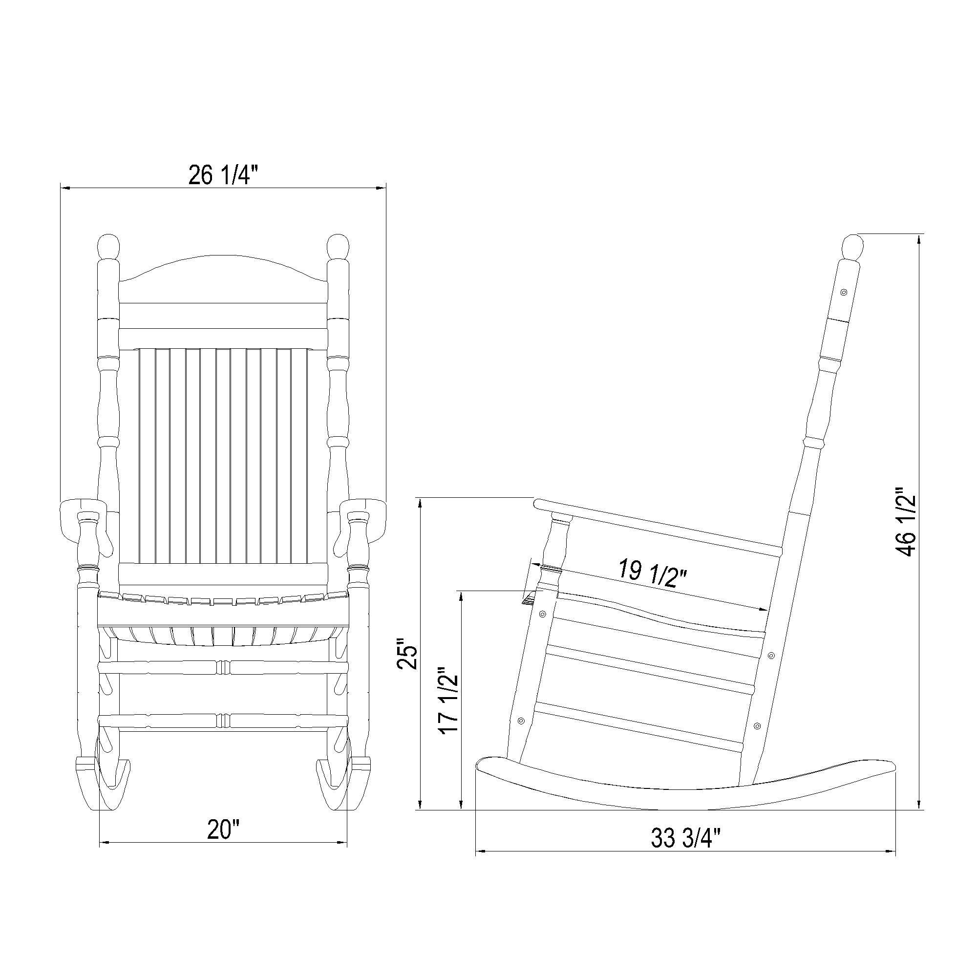 Cambridge Casual Alston White Wood Frame Rocking Chair(s) with Slat ...