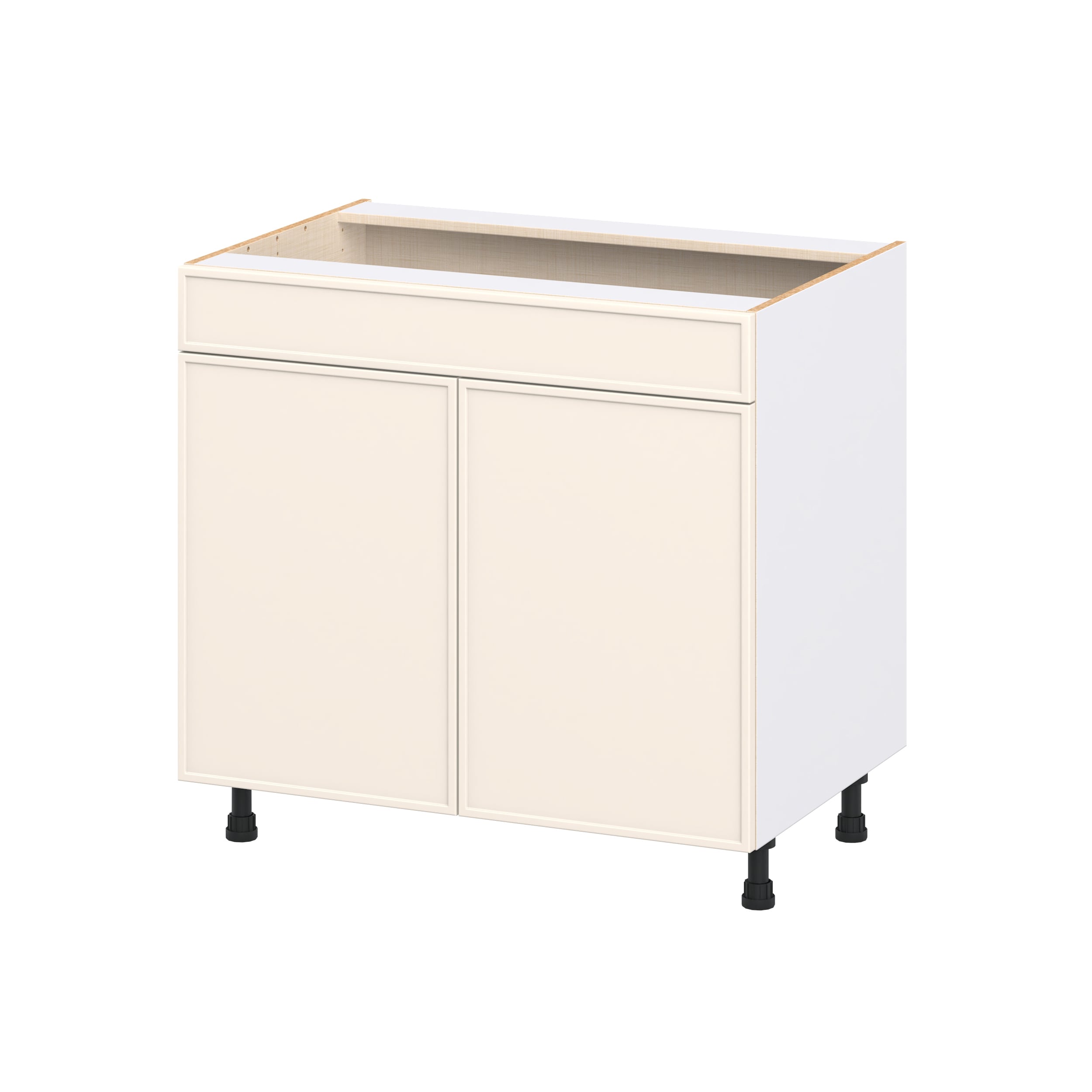 Hugo&Borg DSSB36FF-CI Chapel Hill 36-in W x 34.5-in H x 24.66-in D Washed Linen Sink Base Fully assembled Cabinet Flat Panel