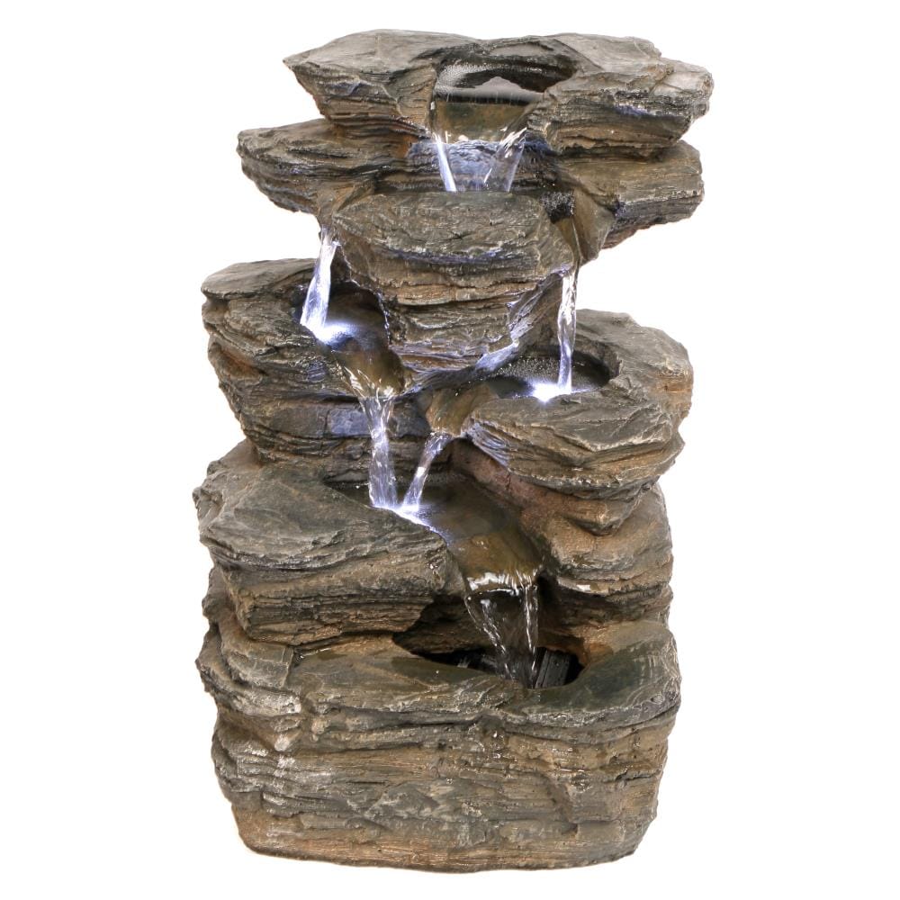 Design Toscano Rock waterfall fountain Outdoor Fountains at Lowes.com