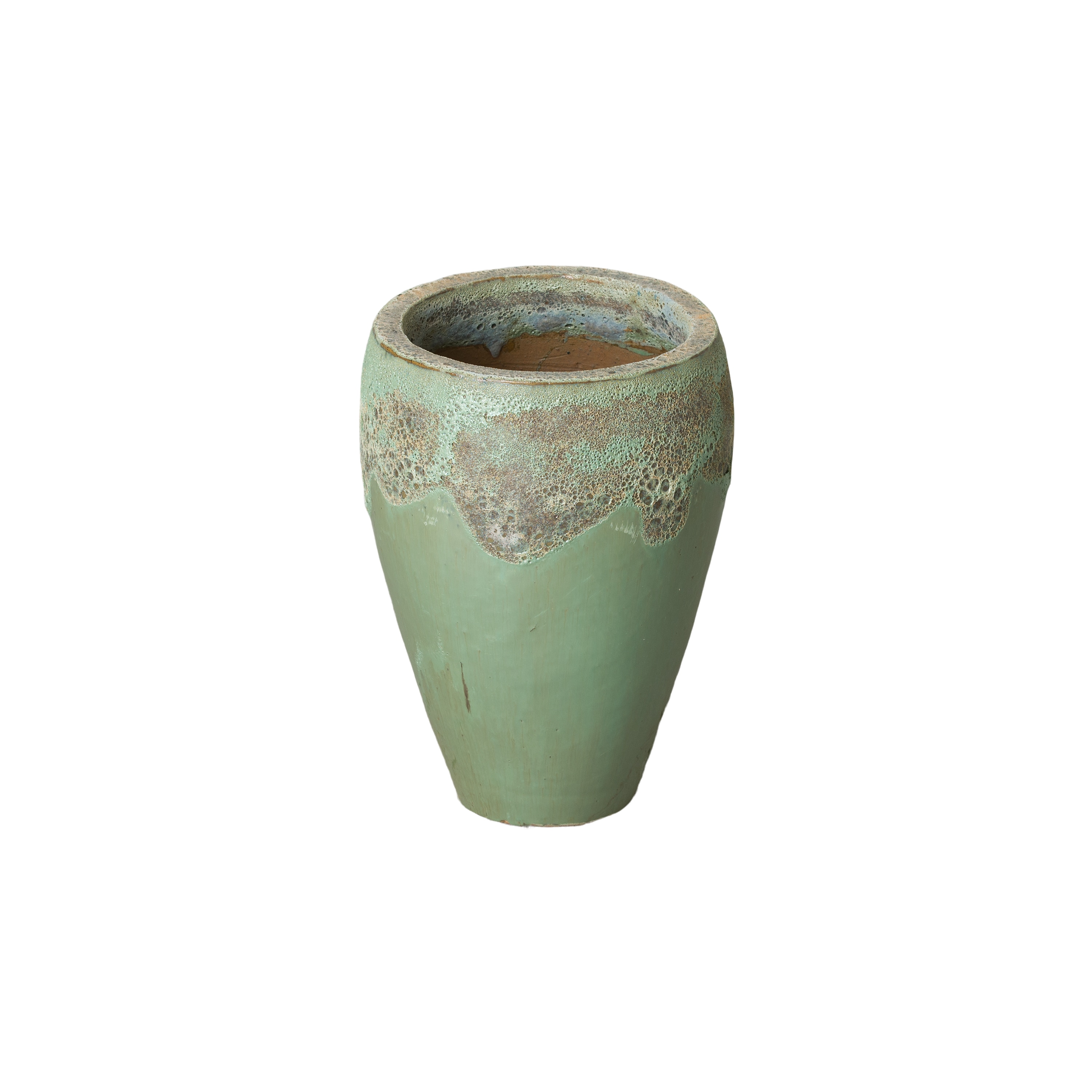 Emissary 12183RB-1 Round 11.0-Inches W Large Blue Ceramic Indoor/Outdoor Planter with Drainage Holes with Self Watering