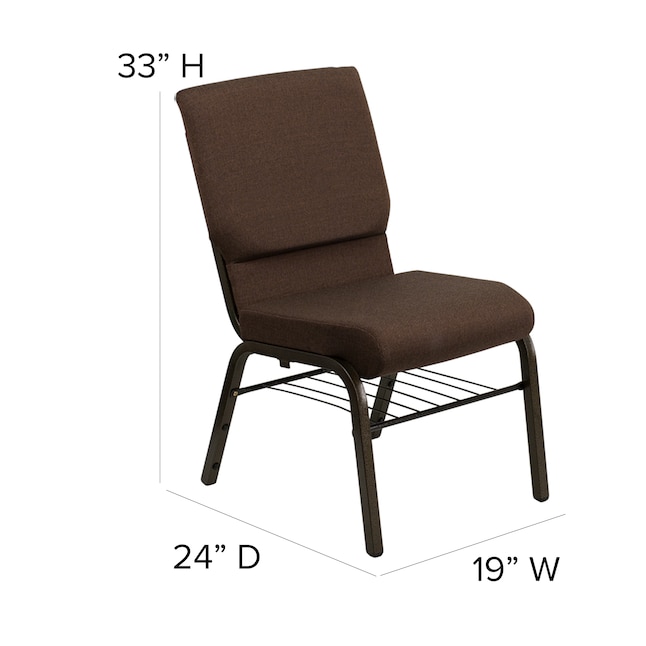 Flash Furniture Modern Brown Fabric/Gold Vein Frame Accent Chair in the ...