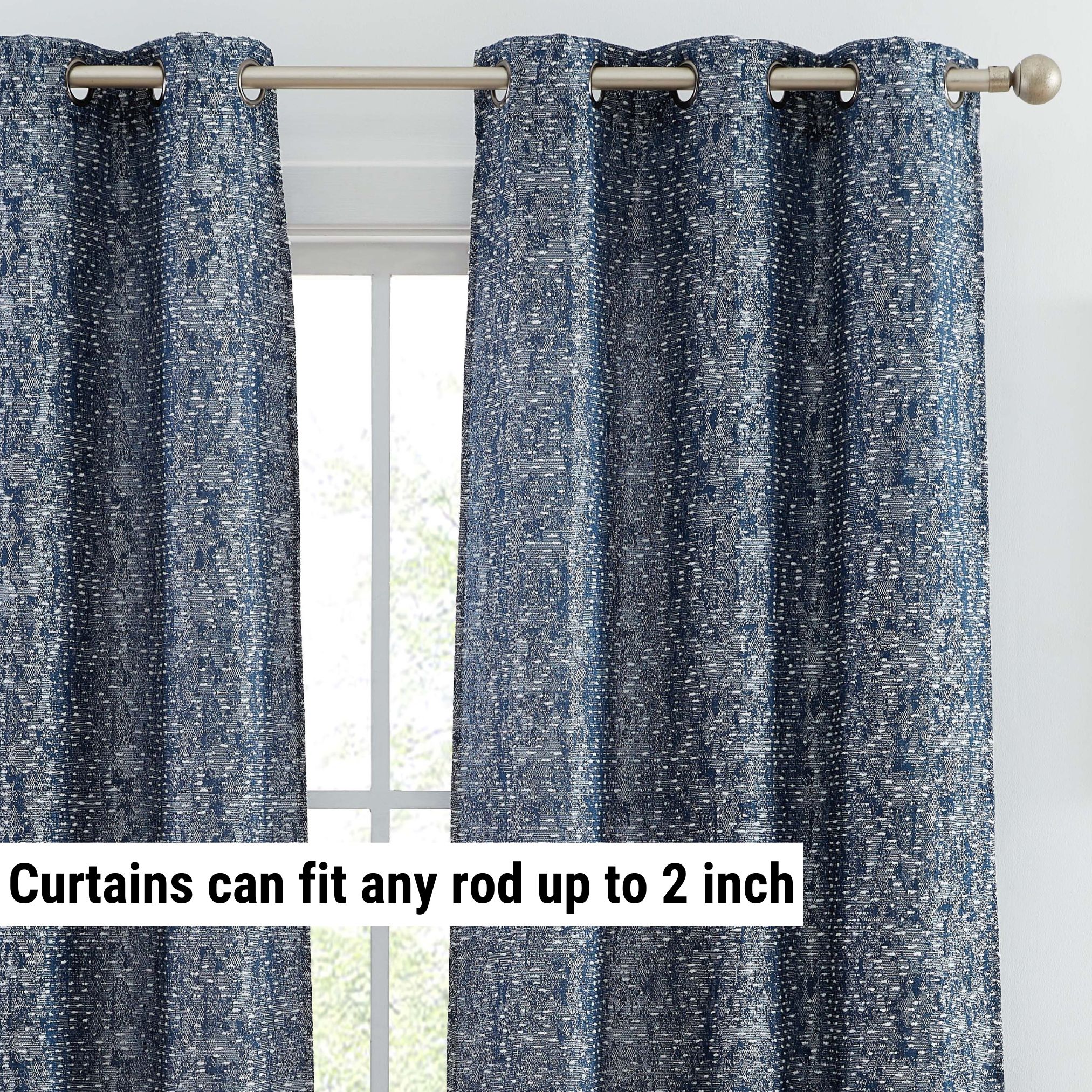 HLC.me AVLN-37X84-NVY curtains - View #2
