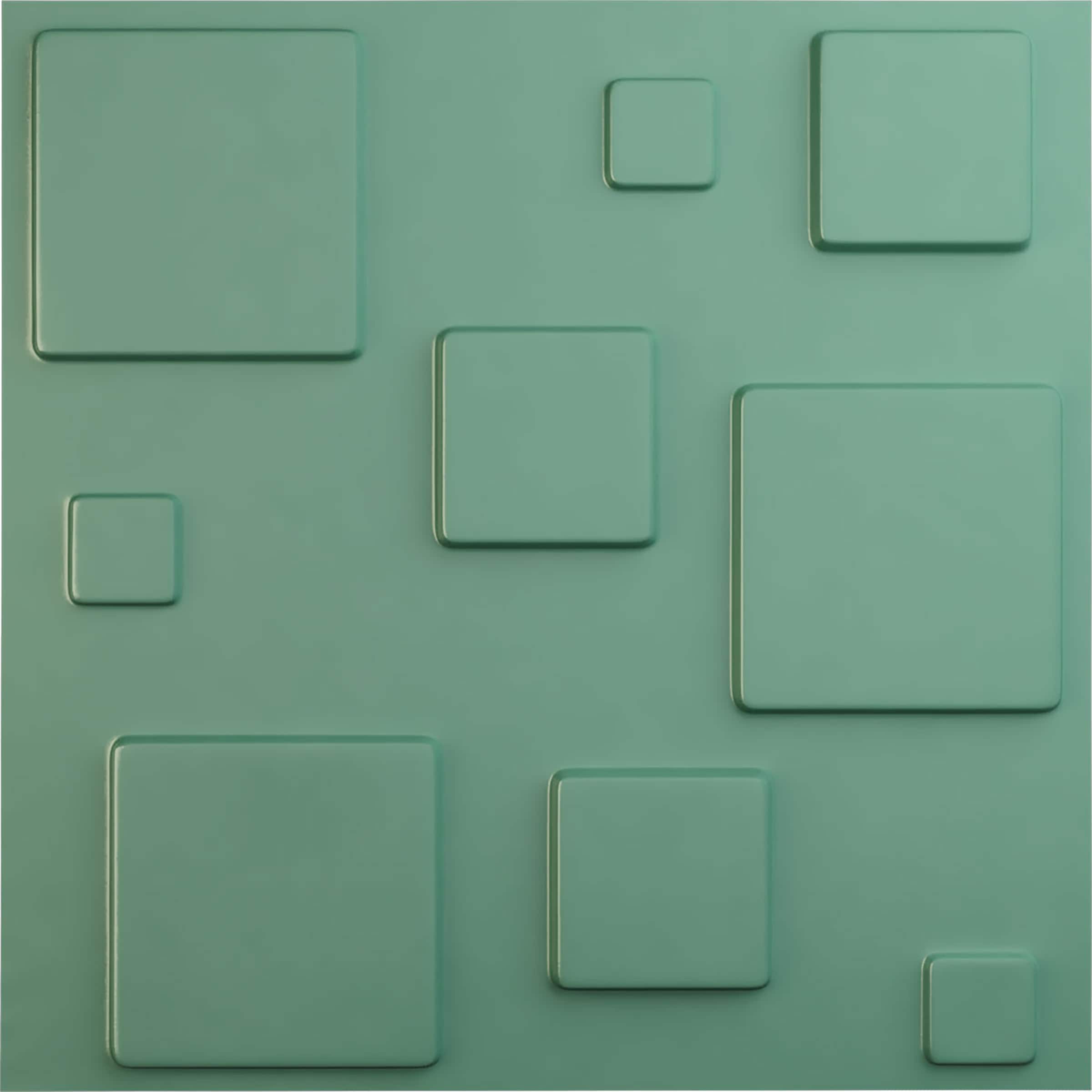 Ekena Millwork WP20X20DEFSM-CASE-12 19-5/8-in x 19-5/8-in Embossed Paintable/Stainable Green PVC Wall Panel ( 12 -Pack, Covers 32.04 )