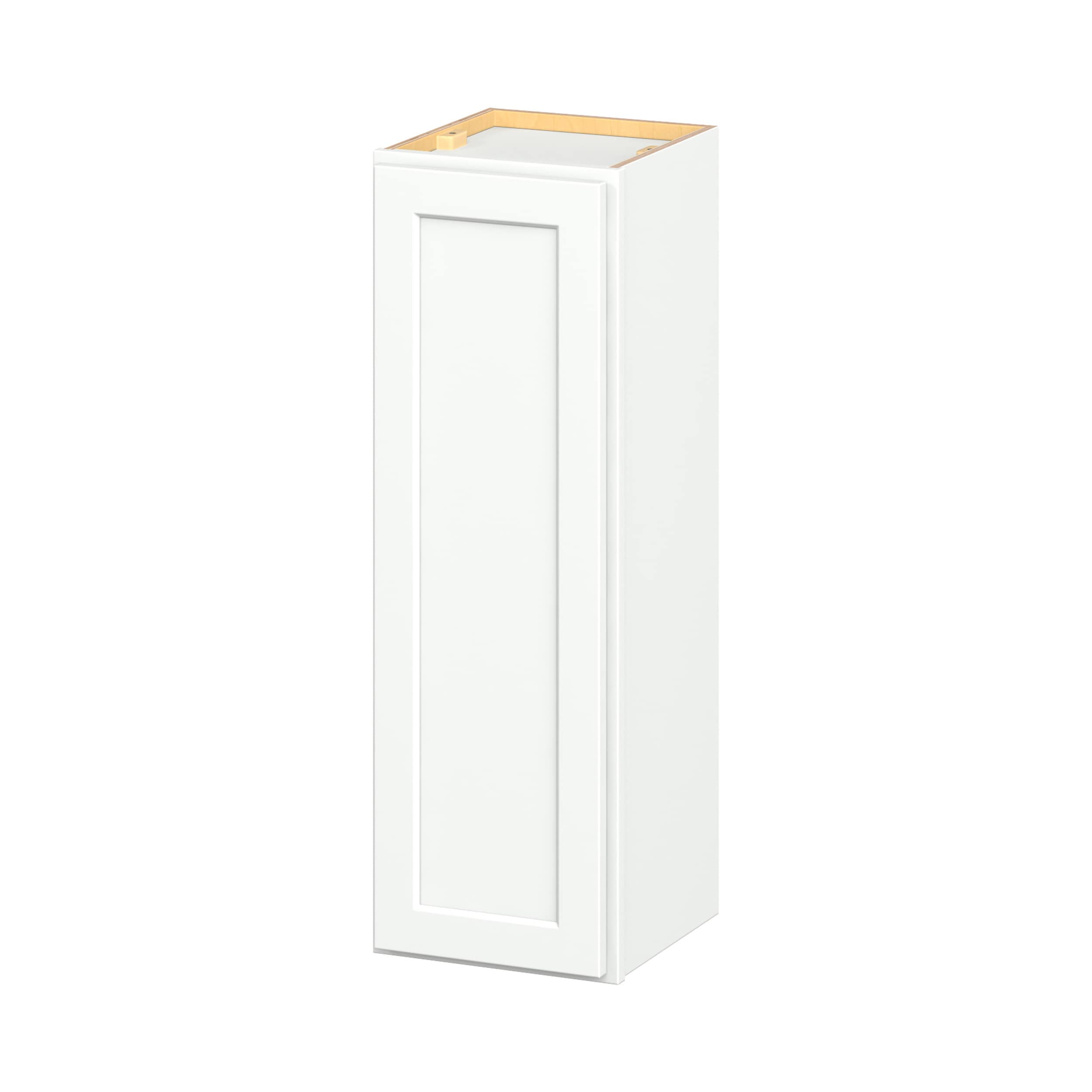 Hugo&Borg PRO Glendale 12-in W x 36-in H x 12-in D Pure White Wall Ready to Assemble (RTA) Plywood Cabinet Recessed Panel Shaker #W1236(L/R)-GL