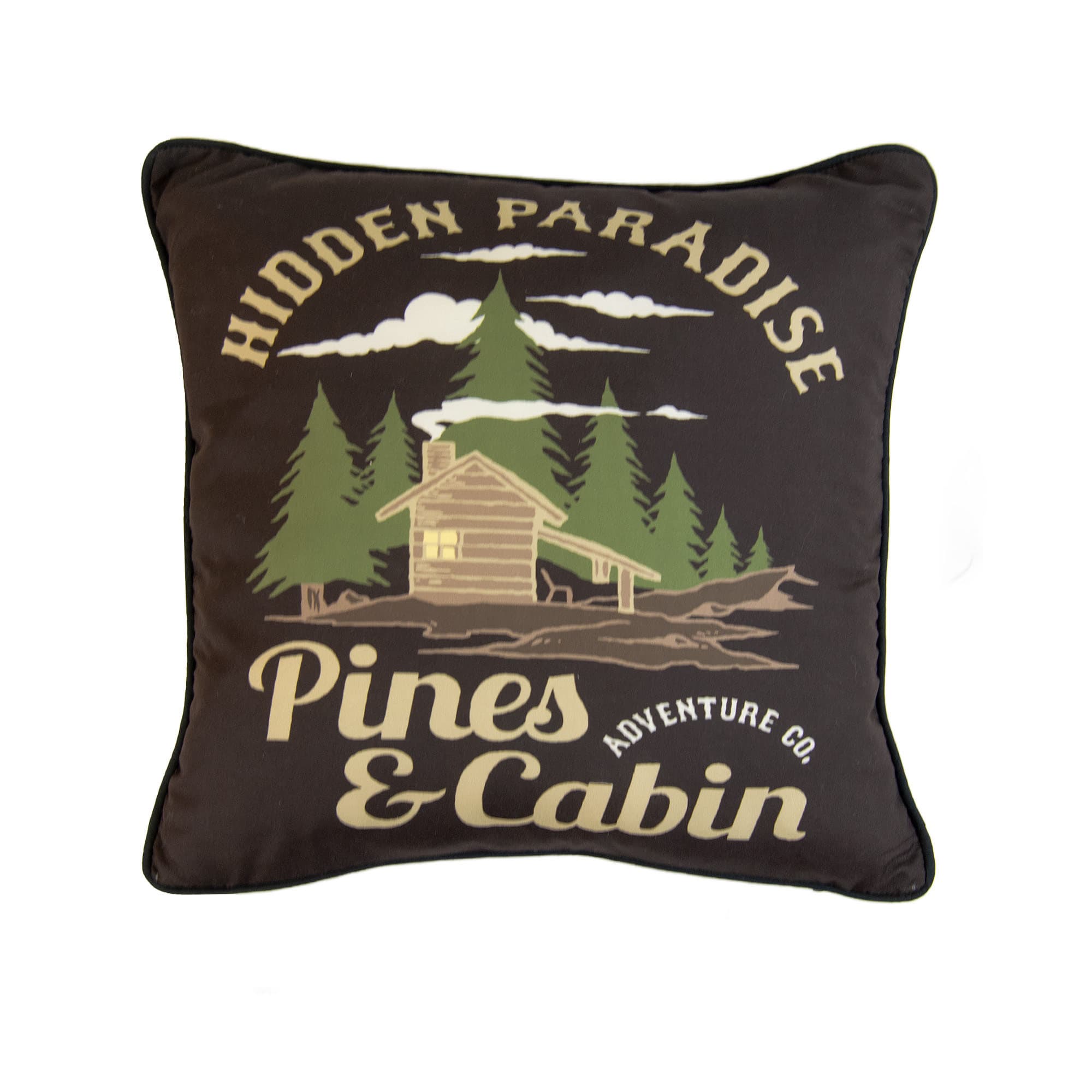 Donna Sharp 16-in x 16-in Cedar Lodge (Hidden Paradise) Square Indoor Decorative Pillow #Y20779