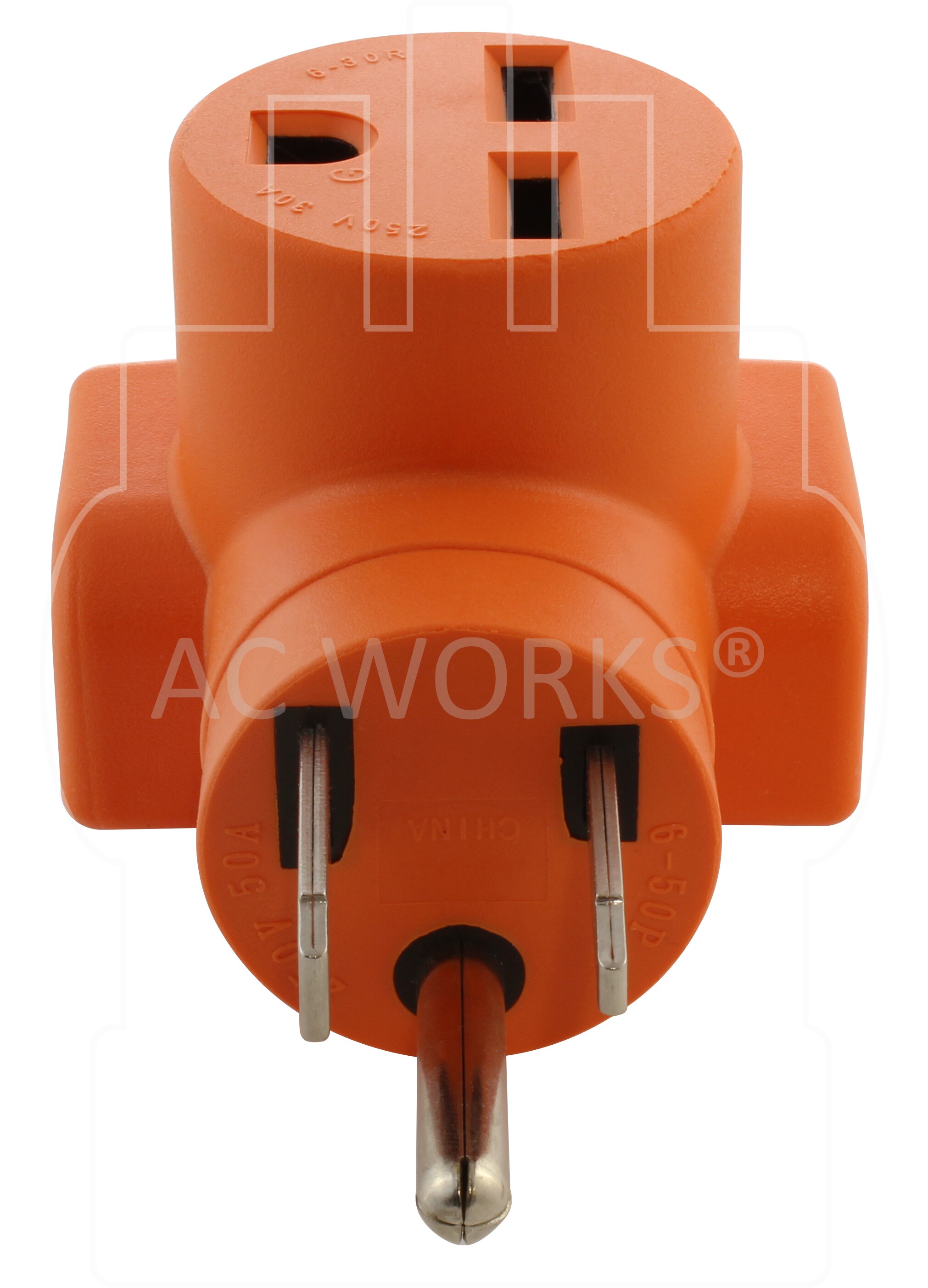 AC WORKS NEMA 6-30 Male Plug to NEMA 6-20 Female Connector 20-Amp