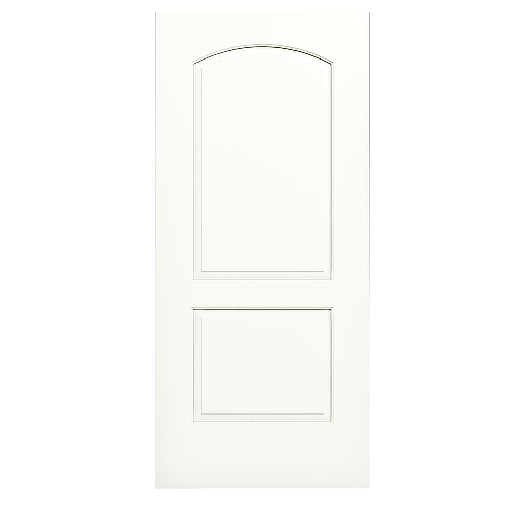 JELD-WEN Caiman 36-in X 80-in White 2-panel Round Top Smooth Hollow ...