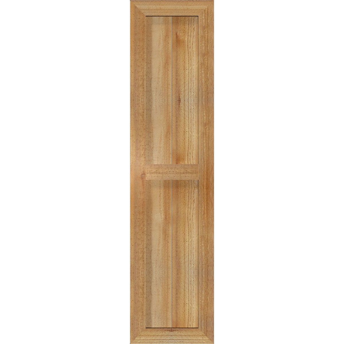 Ekena Millwork RBF06S11X044RWR 10.75-in W x 44-in H Unfinished Paintable/Stainable Board and batten Framed Wood Exterior Shutters ( 2 -Pack )