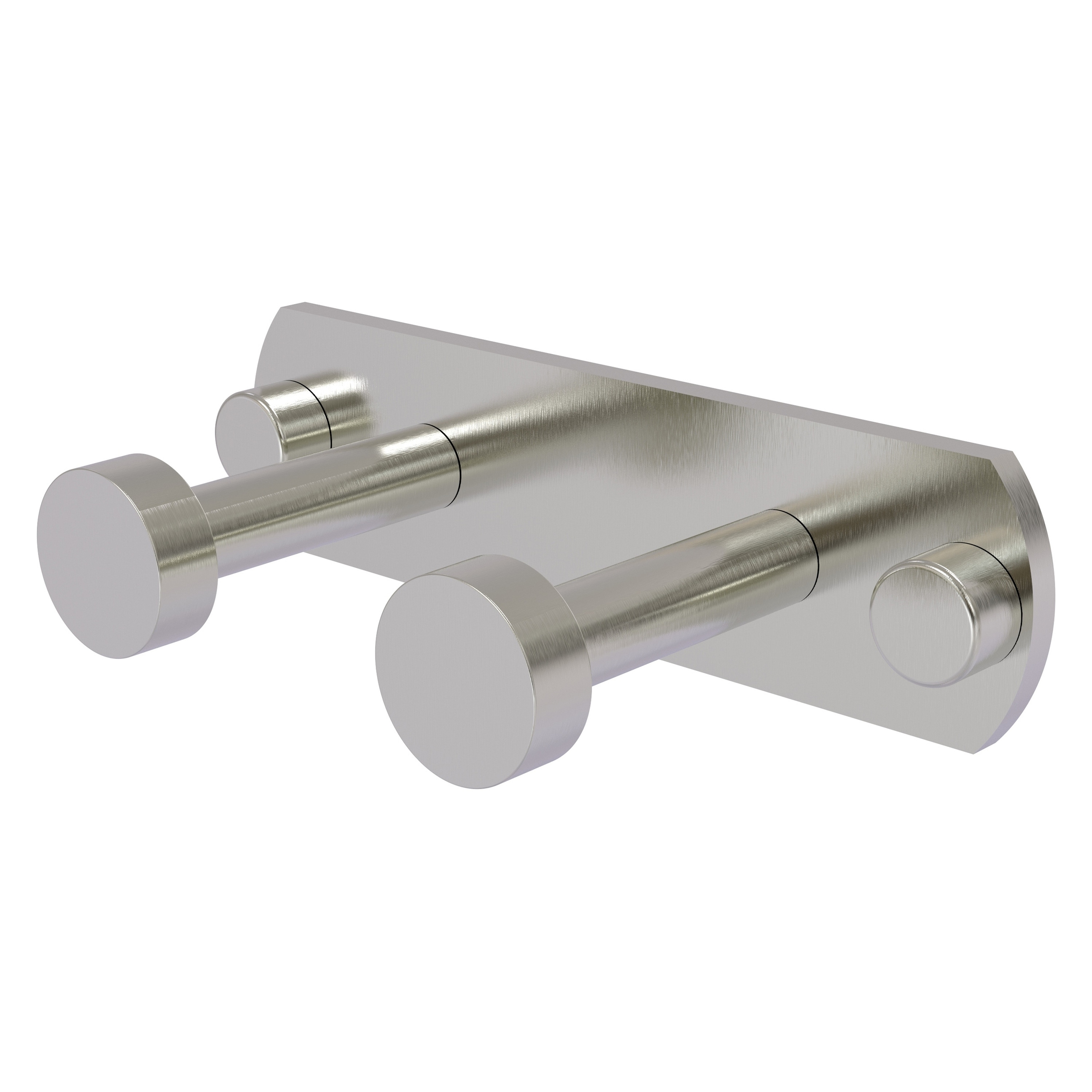 Allied Brass FR-20-2-SN Fresno Satin Nickel Double -Hook Wall mount Towel Hook