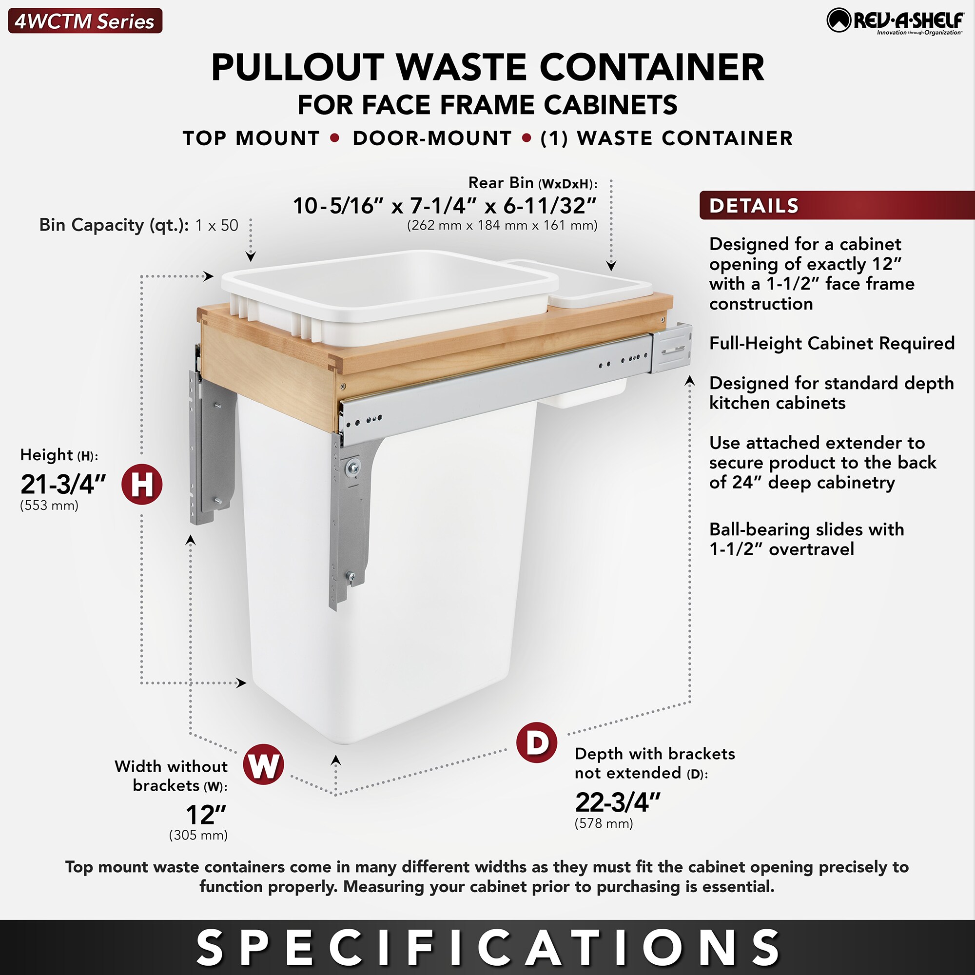 Rev-A-Shelf 176710 Pullout-Trash-Cans - View #11
