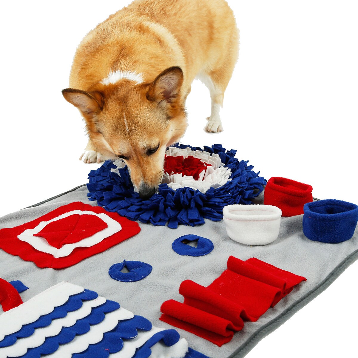 4 Colors Washable Round Pet Snuffle Mat Popular Interactive Dog