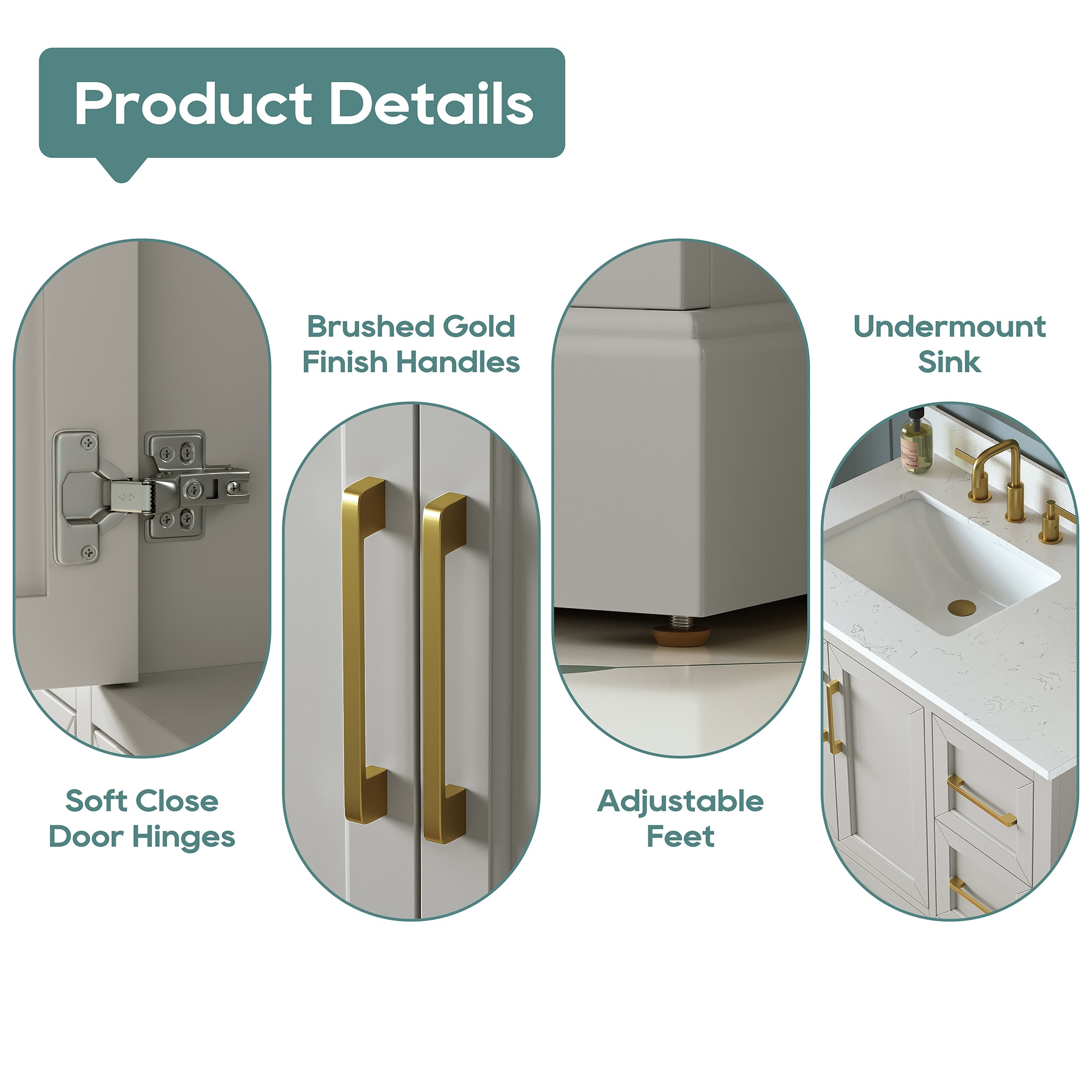 DELUXE LIVING V24028-36FG Bath-Vanity-Combo - View #7