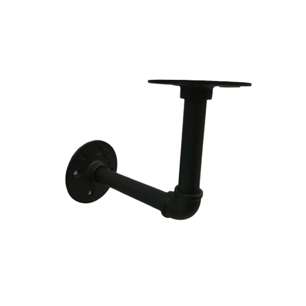 Style Selections 46477PKBLG 7.56-in L x 3.35-in W x 5.75-in D Black Shelf bracket