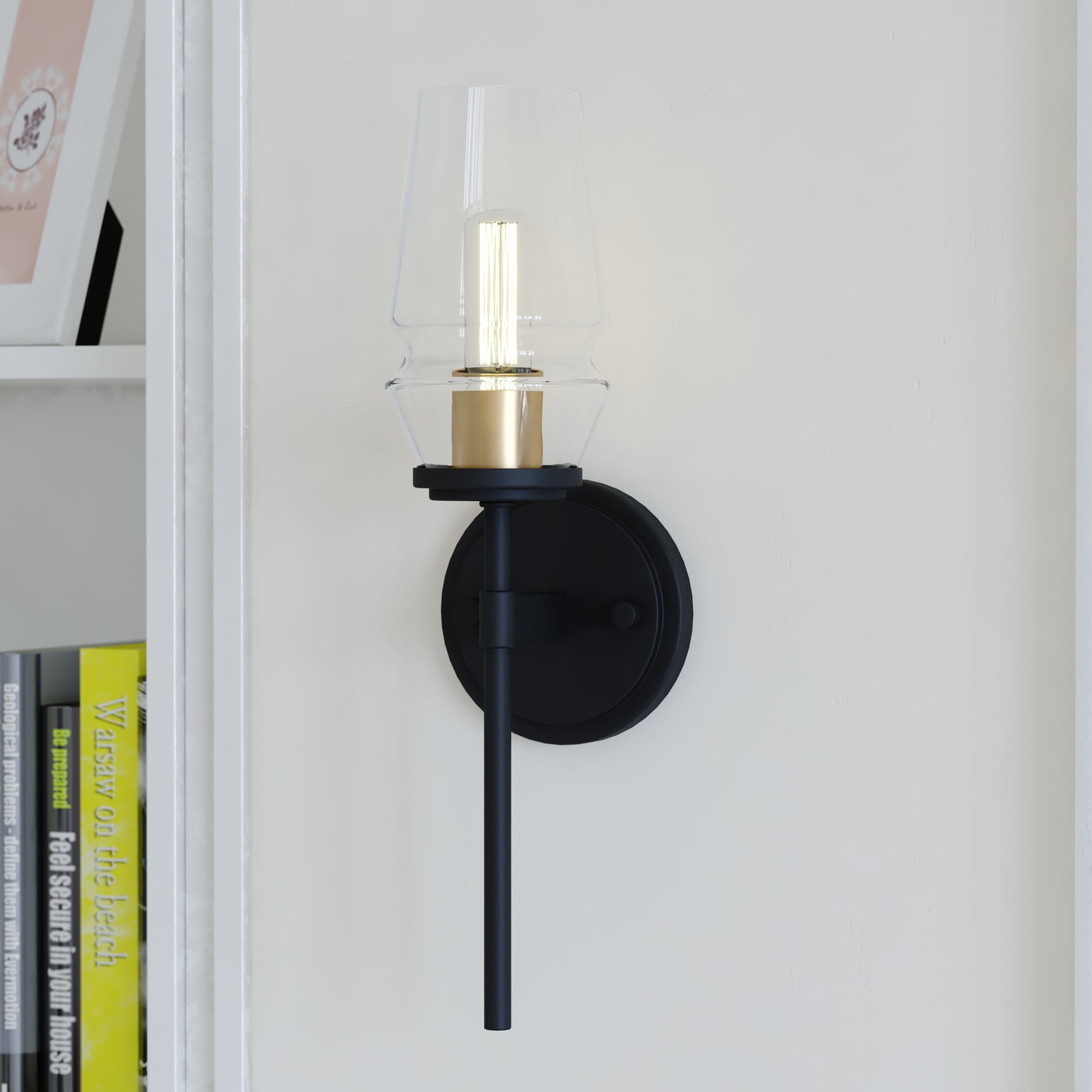 Cascadia W0391 Warren 4.75-in 1 -Light Matte Black Mid-century Vanity light