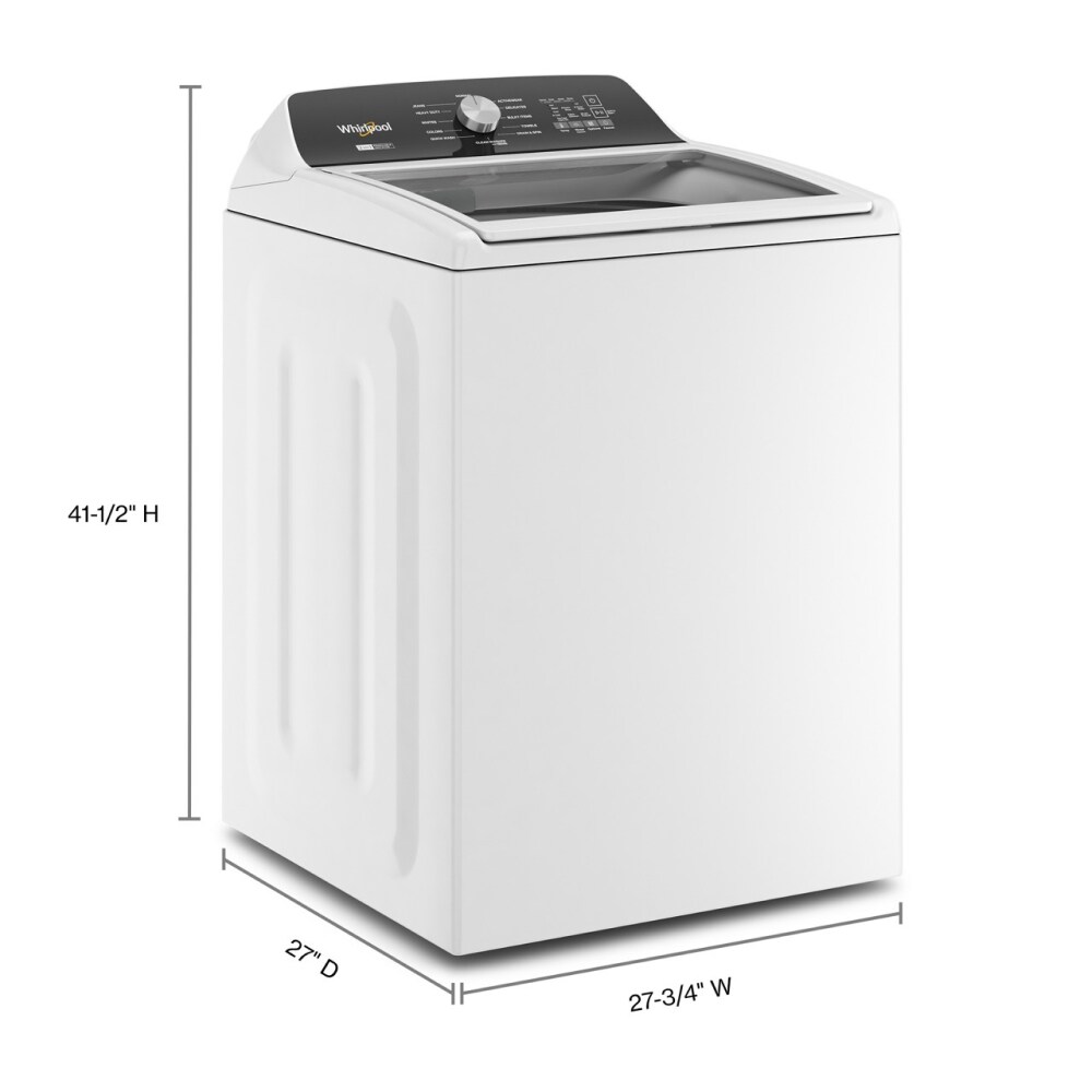 Whirlpool 2 in 1 Removable Agitator 4.7-cu ft High Efficiency Impeller and Agitator Top-Load Washer (White)