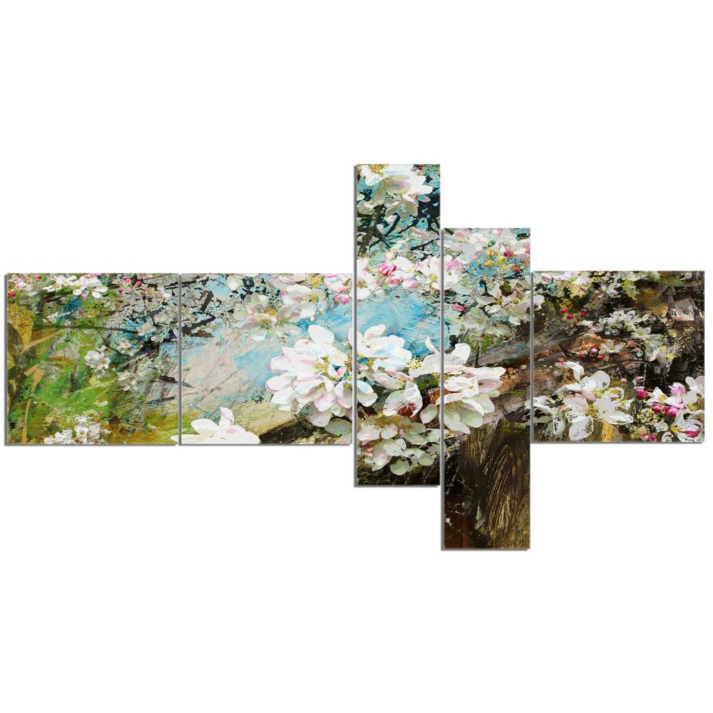 Designart 32-in H x 60-in W Floral Print on Canvas at Lowes.com