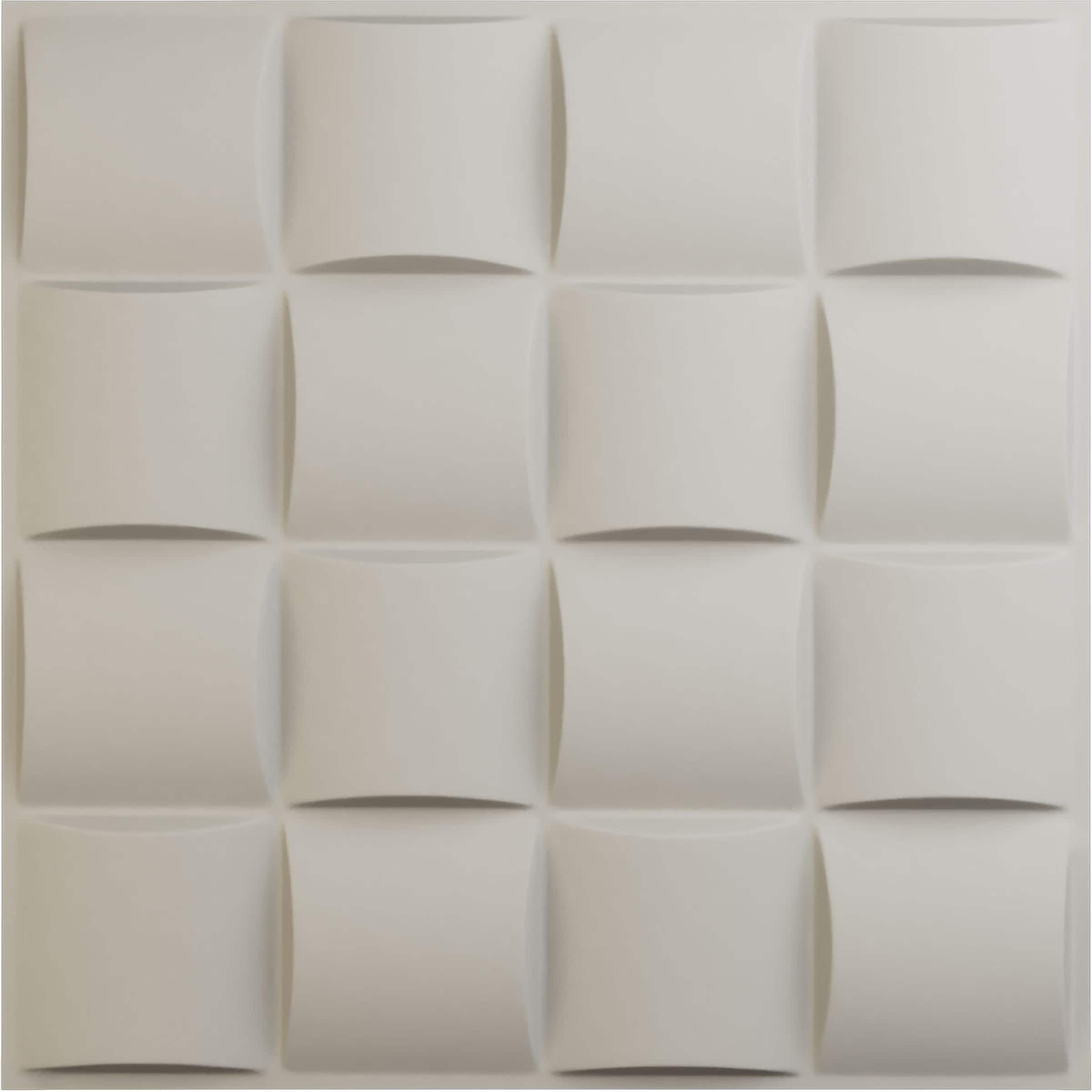 Ekena Millwork WP20X20BAGBW 19-5/8-in x 19-5/8-in Embossed Paintable/Stainable Off-white PVC Wall Panel ( 2.67-sq ft )