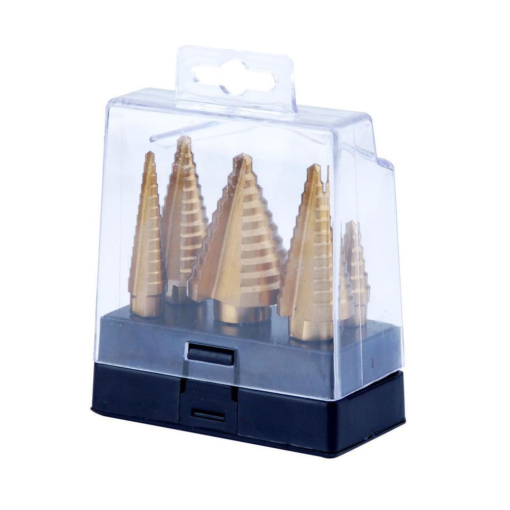 Steel Core 33148 5-Piece Set Step Drill Bit Set (3/16-in to 7/8-in)