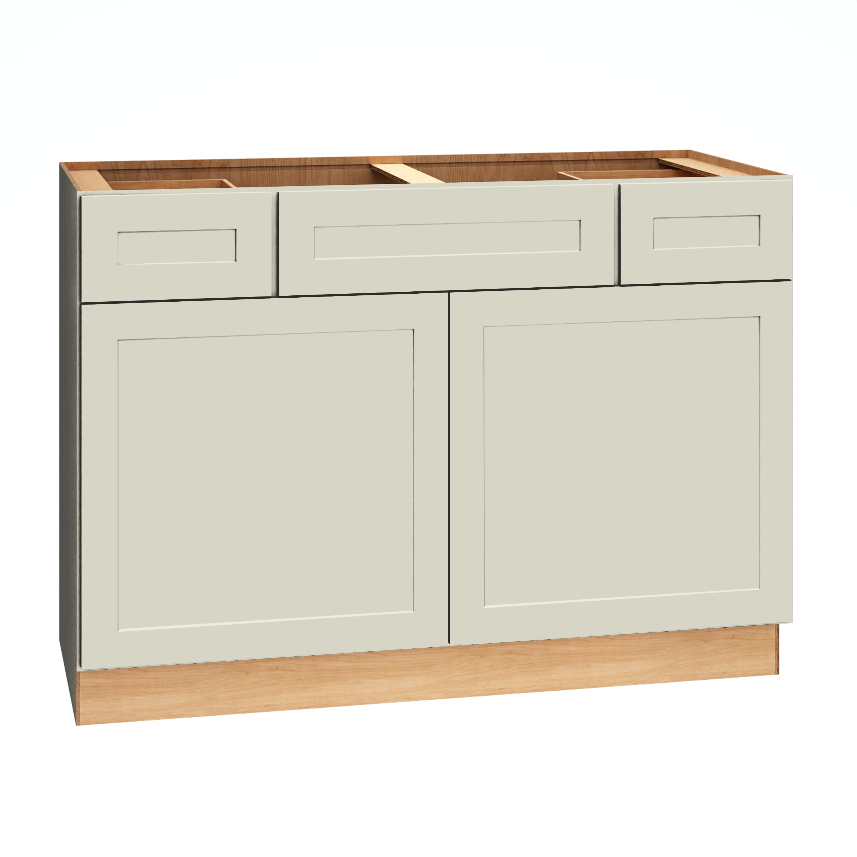 Diamond Express 61D-2VSD483421CS Jamestown 48-in Icy Avalanche Bathroom Vanity Base Cabinet without Top