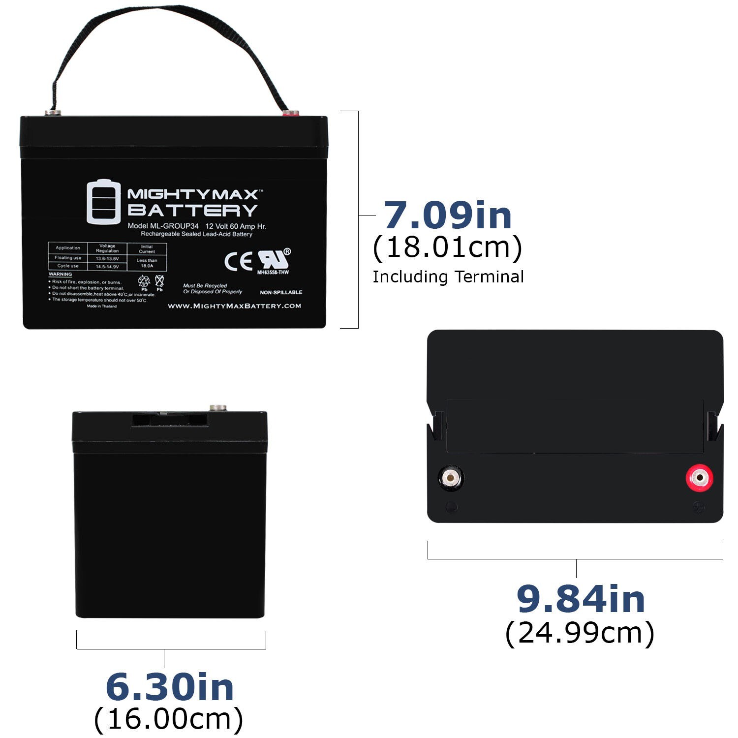 Mighty Max Battery Replacement For Permobil C300 PS Wheelchair