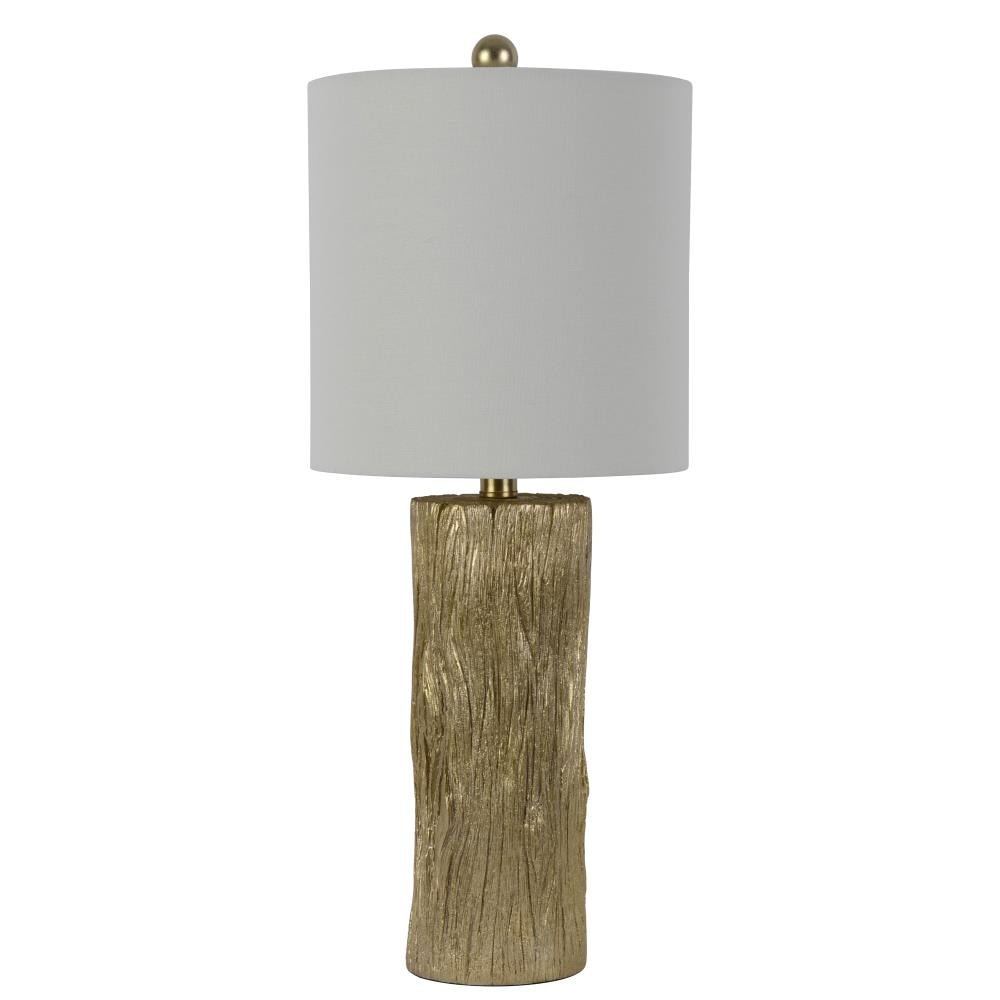 Decor Therapy TL17294 Olea 24-in Gold Leaf Table Lamp with Linen Shade