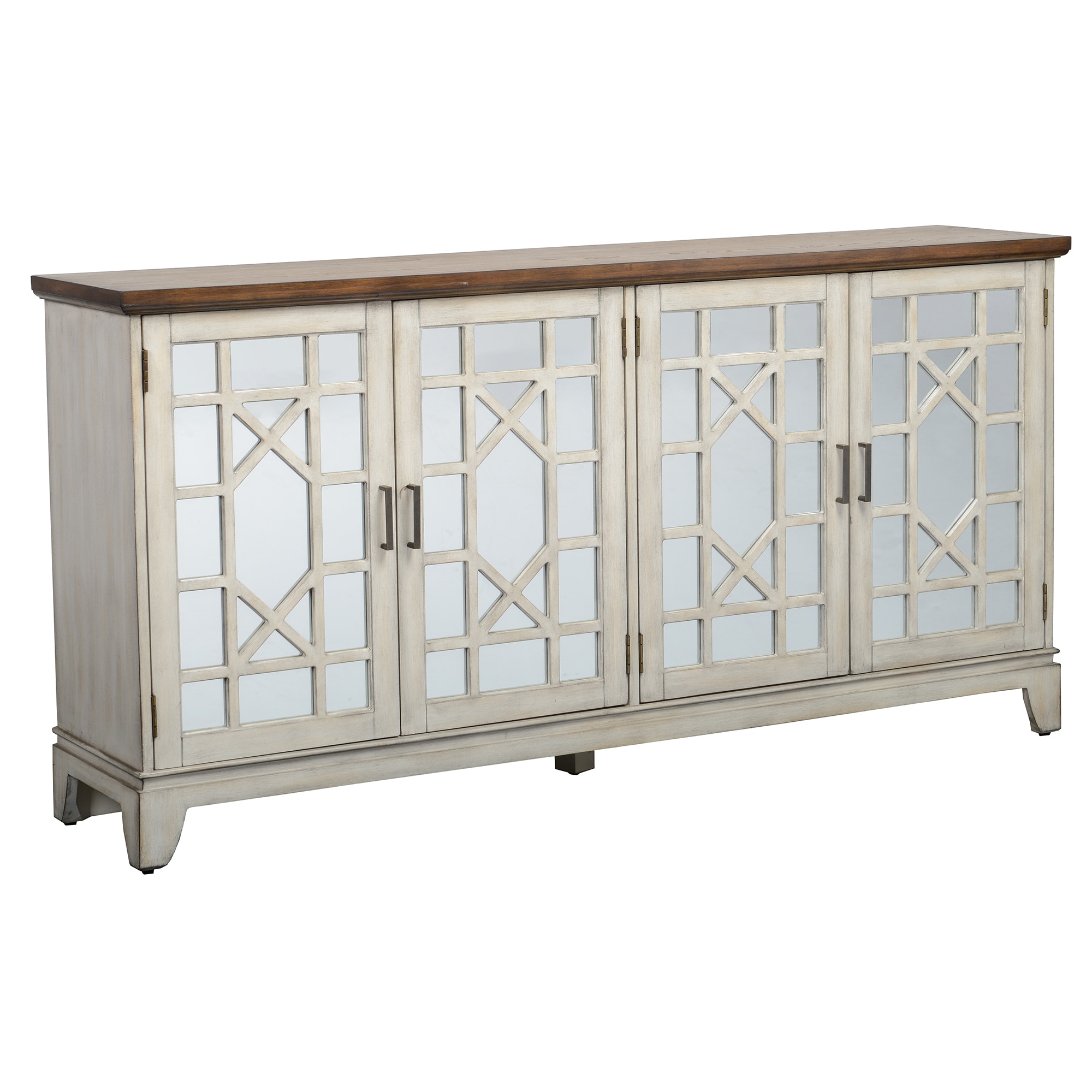 Benzara Contemporary/Modern White And Brown Wood Sideboard At Lowes.com