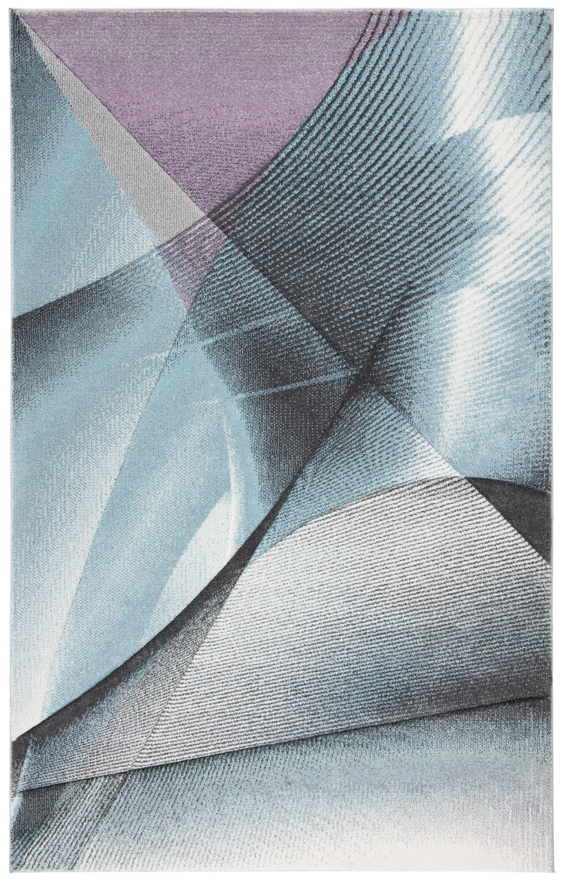 Safavieh HLW715F-6 Hollywood Skota 7 x 9 (ft) Loomed Polypropylene Gray/Light Blue Rectangular Indoor Abstract Mid-Century Modern Area rug