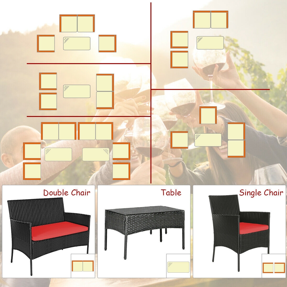CASAINC WF-HW65357RE Patio-Conversation-Sets - View #8