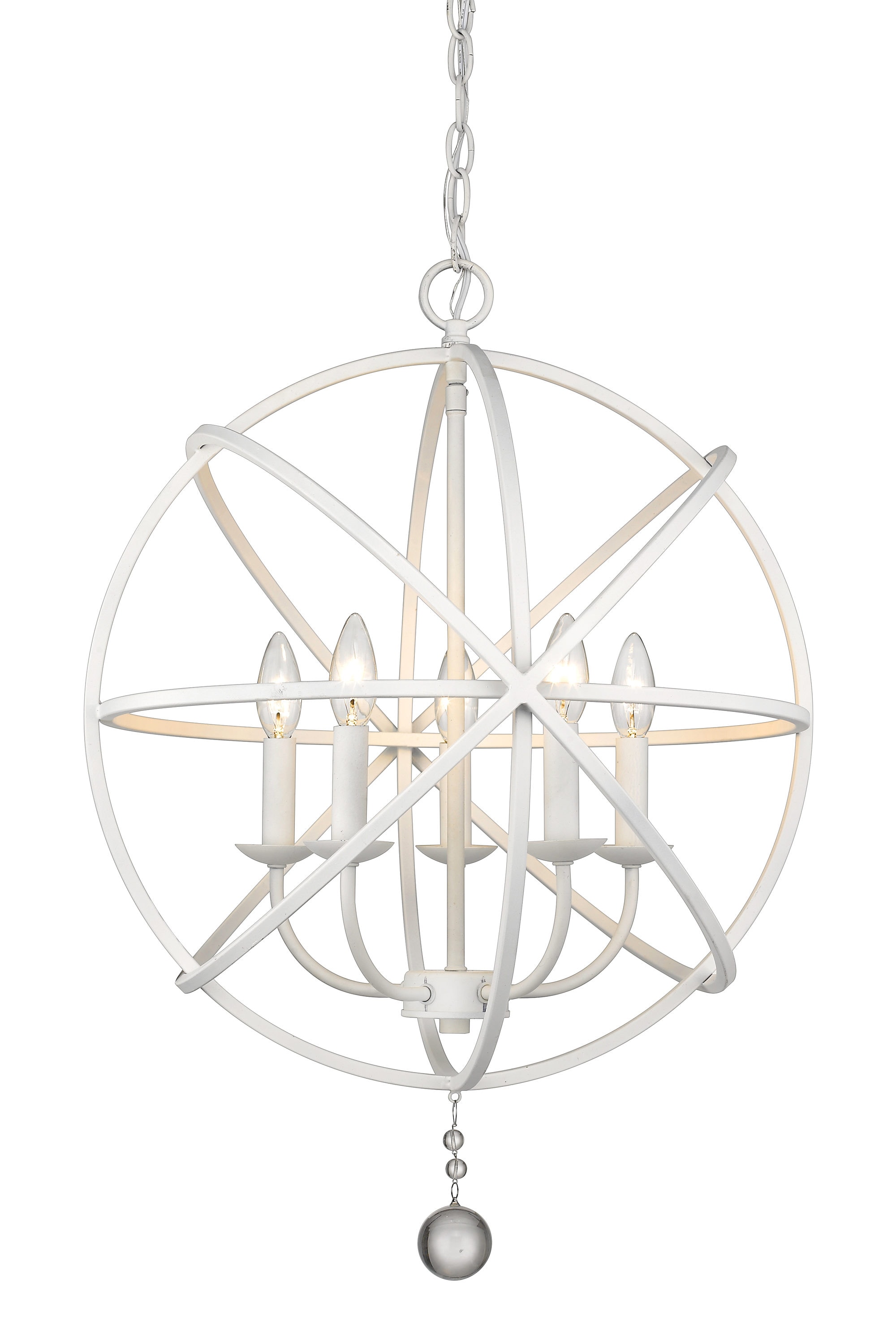 Z-Lite 458-20MW Tull 5 -Light Matte White Modern/contemporary For Use in Dining Rooms, Foyers, Kitchens, Living Rooms Chandelier