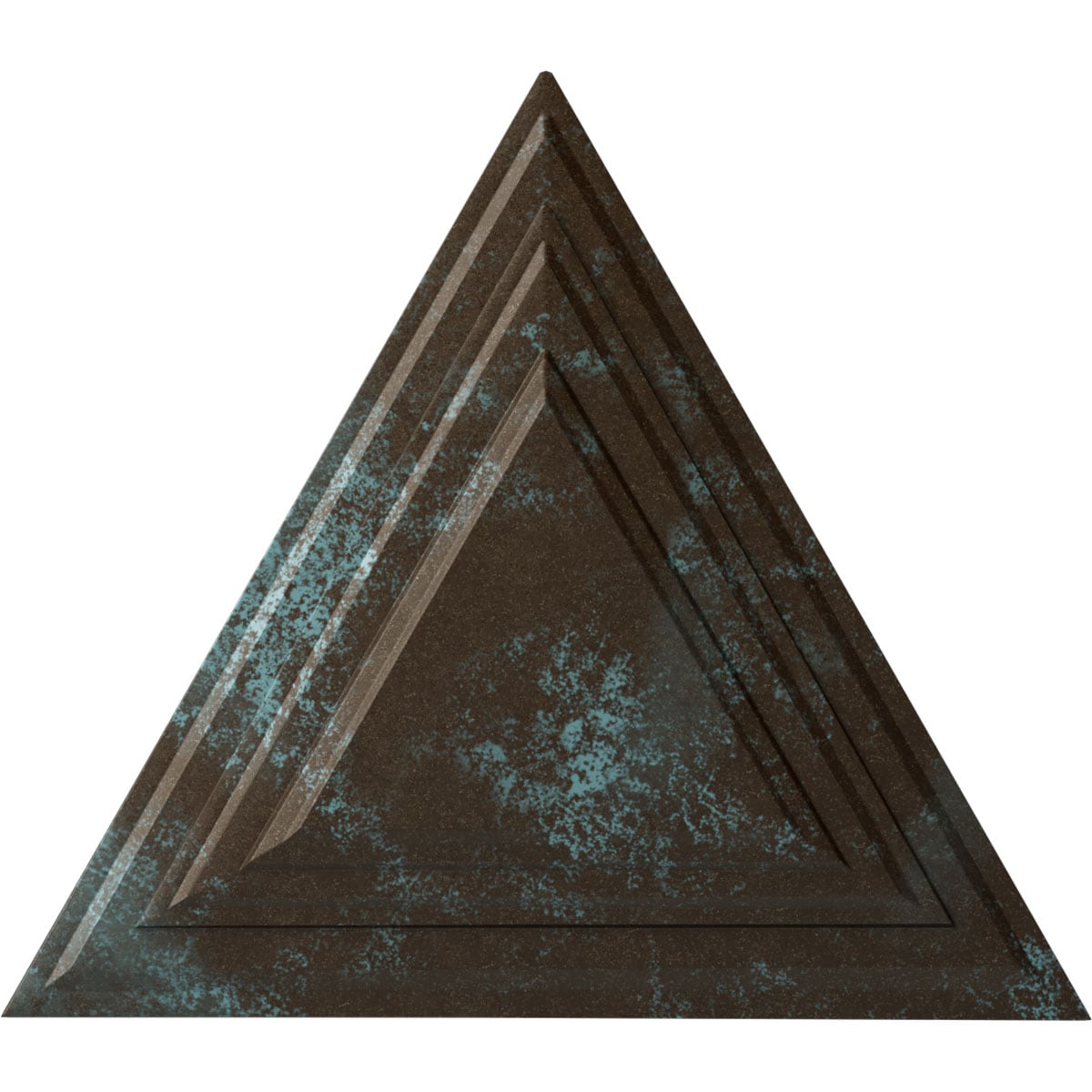 Ekena Millwork CM19TGBBS Triangle 19-in W x 16.625-in L Bronze Blue Patina Polyurethane Ceiling Medallion