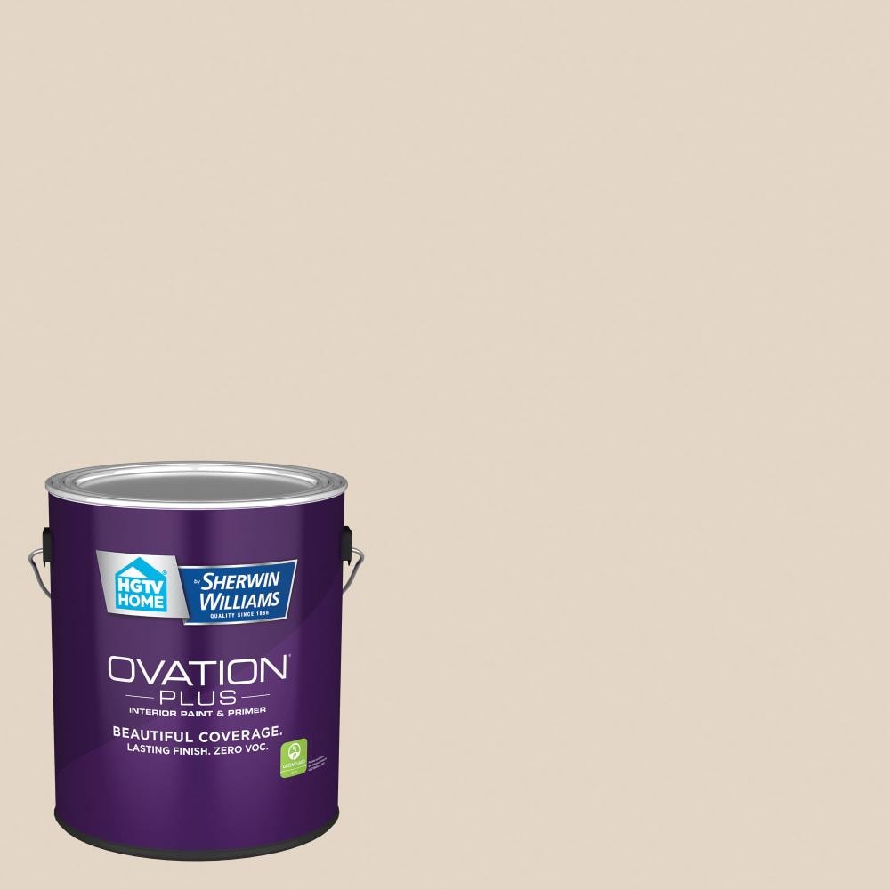 HGTV HOME by Sherwin-Williams 3002-10C-2557216 Ovation Plus Eggshell Savoury Beige 3002-10C Latex Interior Paint Paint + Primer ( 1-gallon )