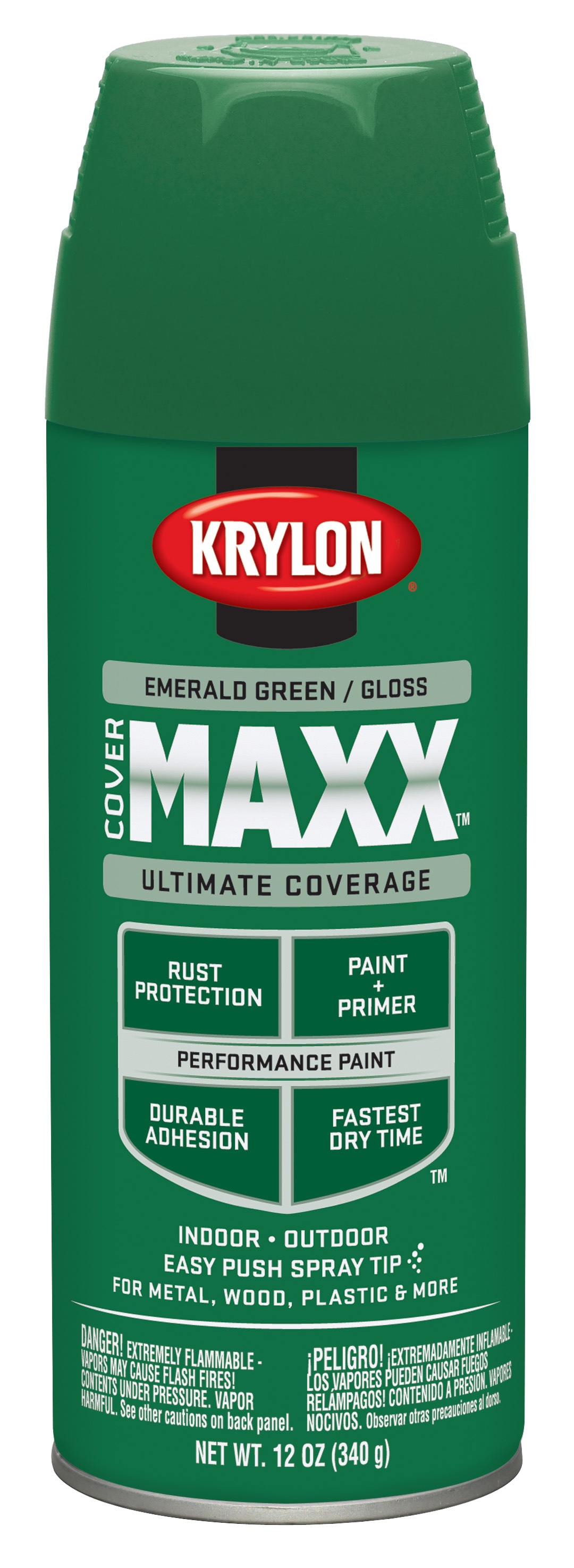 Krylon Gloss Emerald Green Spray Paint and Primer In One (NET WT