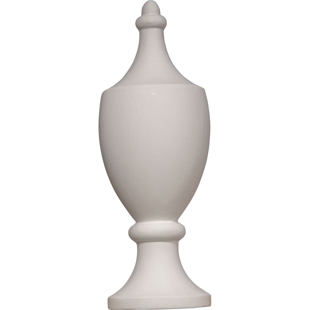 Ekena Millwork FIN04X12UH Half Round Urn 4-Inches x 12-Inches Primed Polyurethane Finial