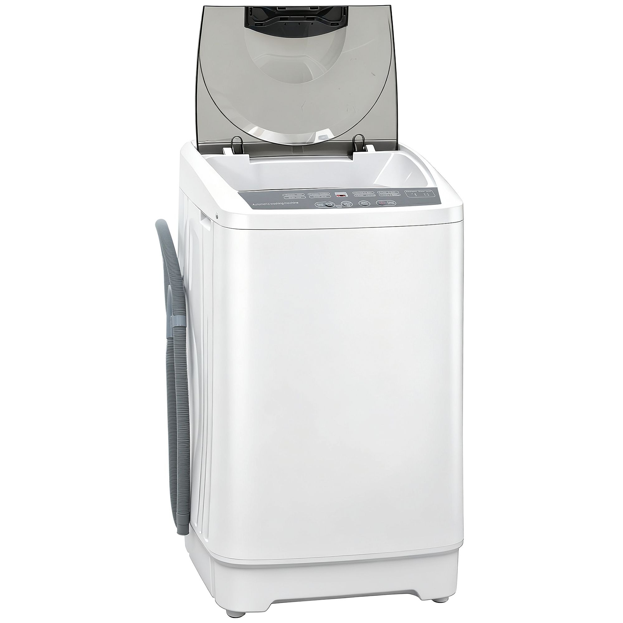 BEARSOLIM Compact Washer Portable Washing Machine Full Automatic Washer with 8 Programs and 6 Water Levels White #D0102X3F3NA