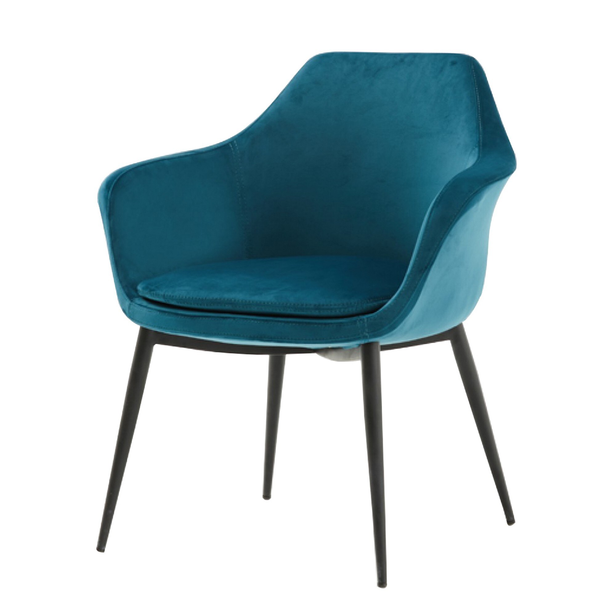 Benzara BM221193 Contemporary/Modern Upholstered Dining Arm Chair (Wood Frame)