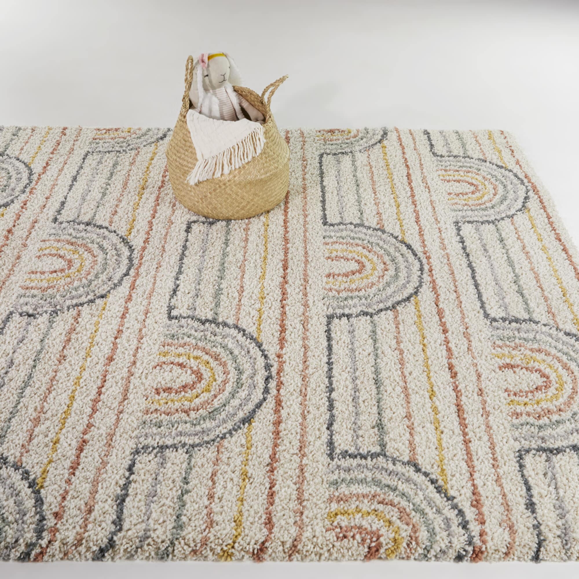 Balta 3106429 Hailey 8 x 10 (ft) Loomed Polypropylene Cream Rectangular Indoor Abstract Bohemian/Eclectic Area rug