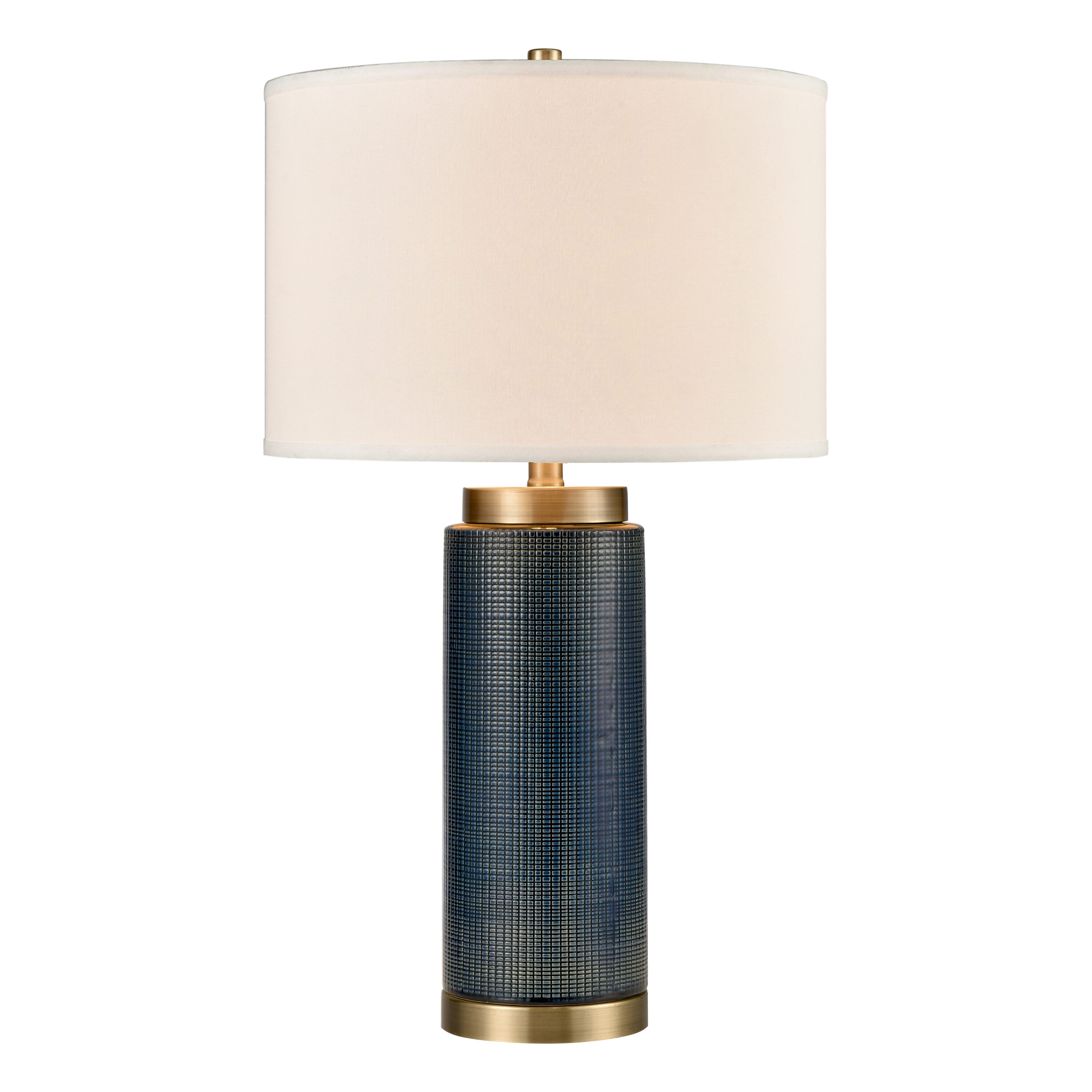 Westmore by ELK Lighting LW-202331387 Bellvue 9-Inches Blue 3-way Table Lamp with Fabric Shade