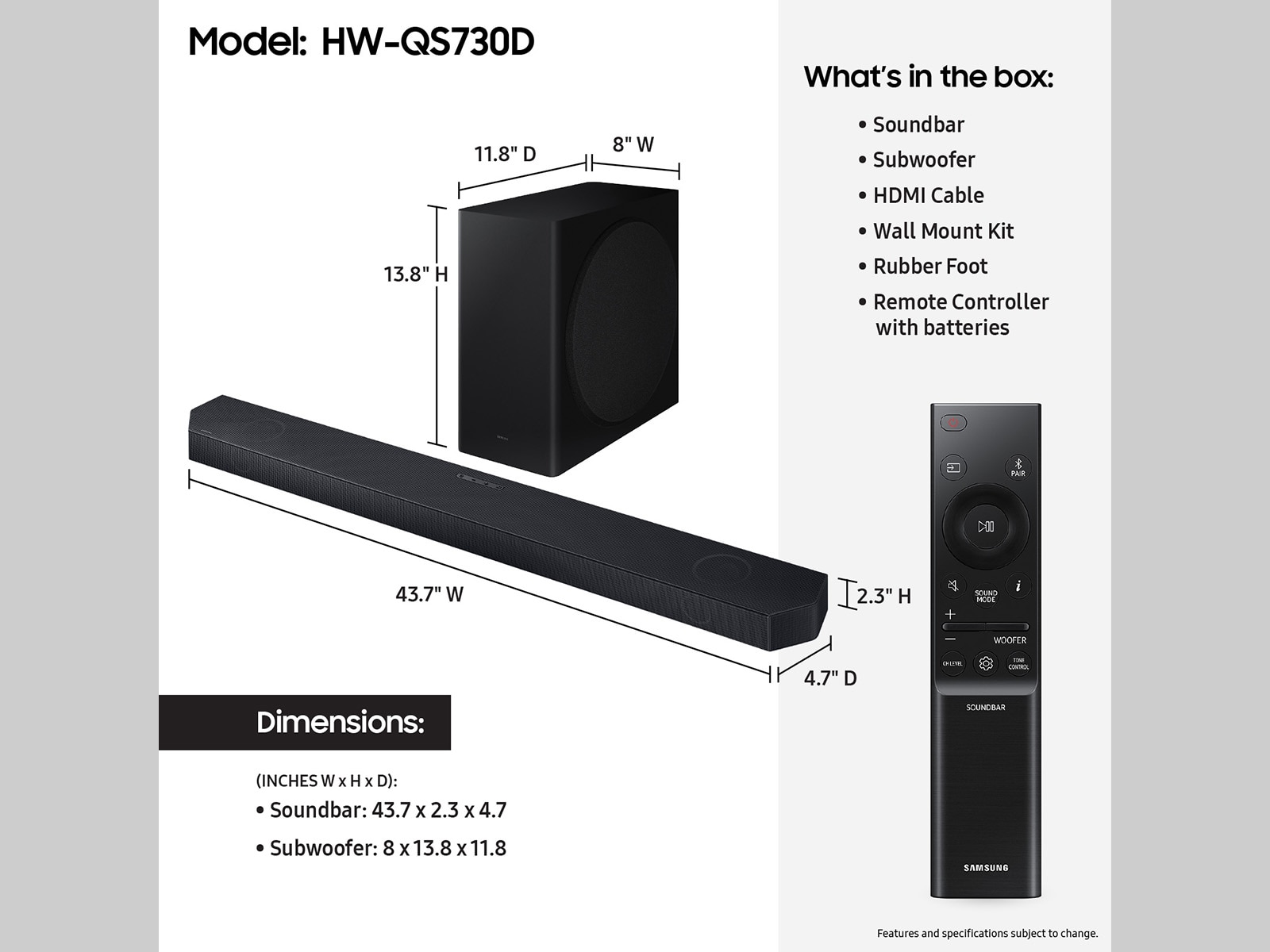 Samsung HW-QS730D/ZA Sound-Bars - View #4