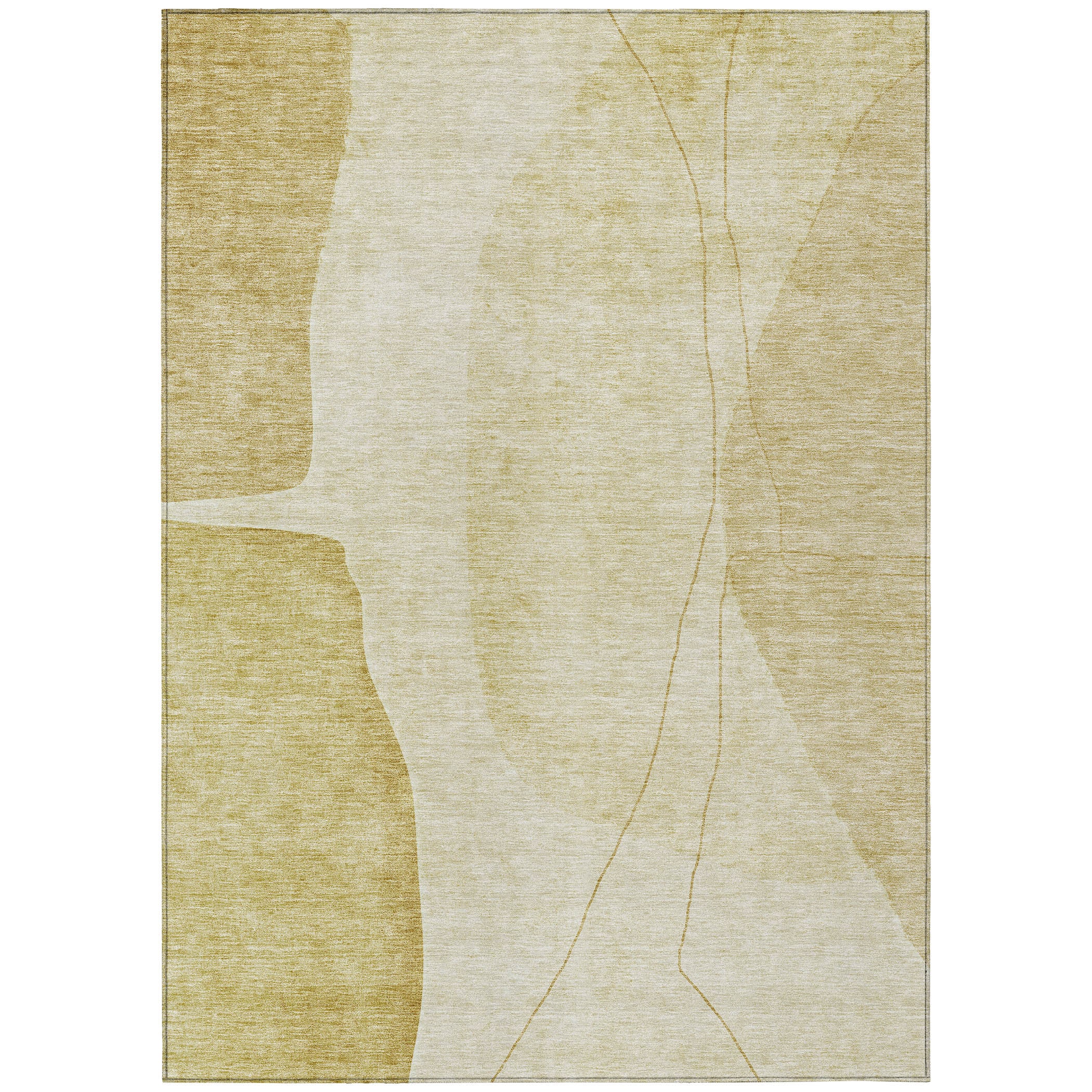 Addison Rugs ACN696GO8X10 Chantille ACN696GO 8 x 10 (ft) Polyester Gold Rectangular Indoor/Outdoor Geometric Machine washable Area rug