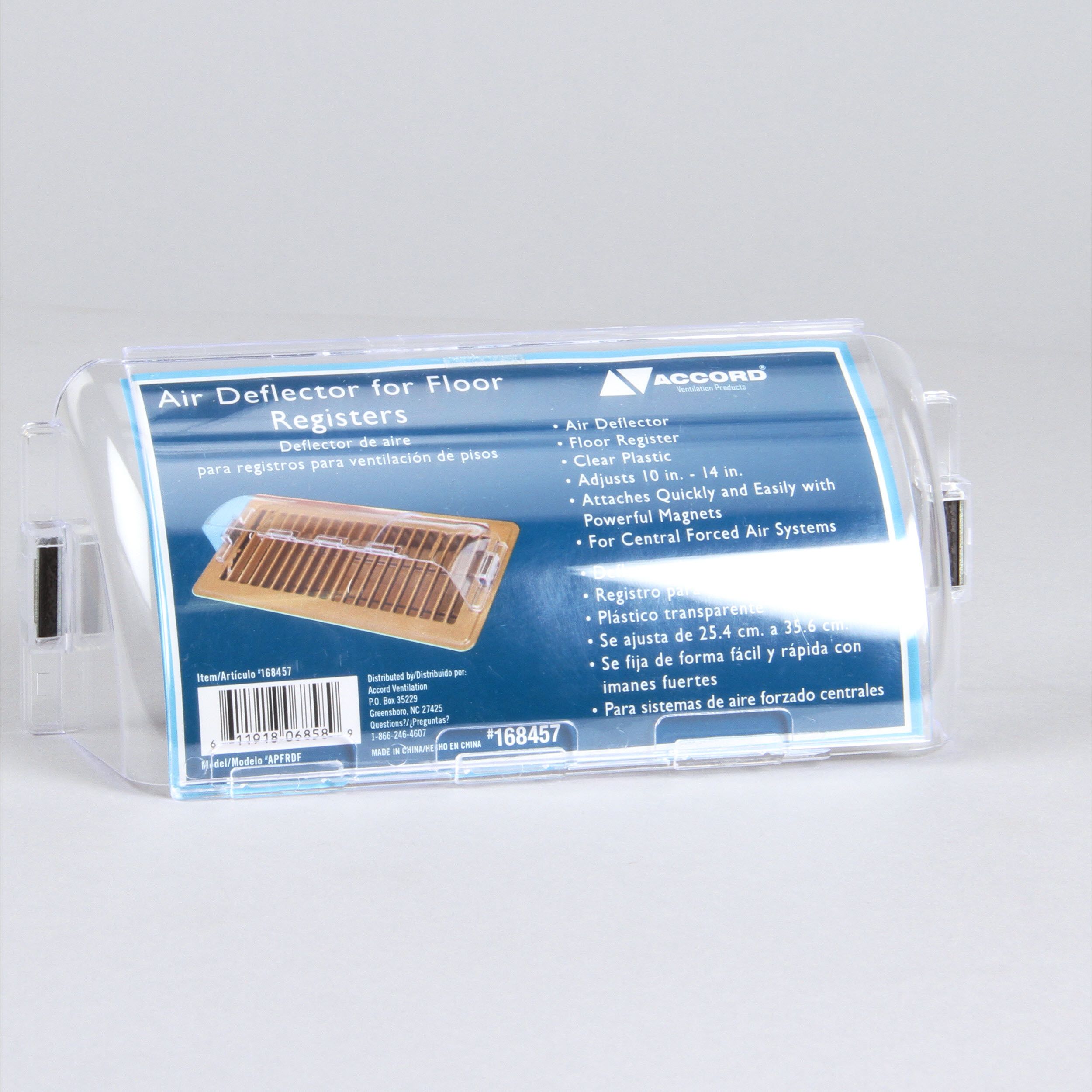 Floor Air Deflector 4 x 9 Inch Adjustable Magnetic Mount Plastic Sticks to Vents 