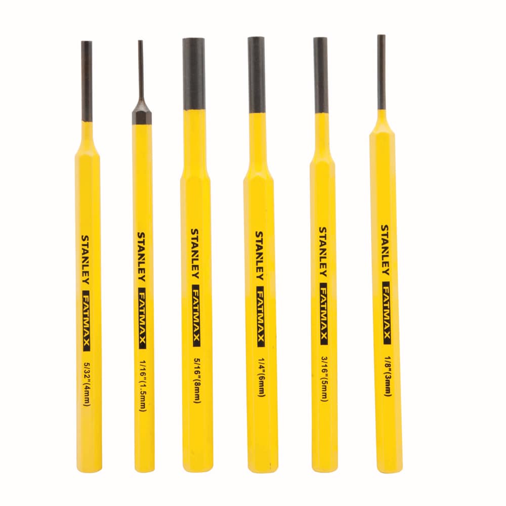 Stanley FM 6-PC PIN PUNCH SET (+1080941) in the Chisels department