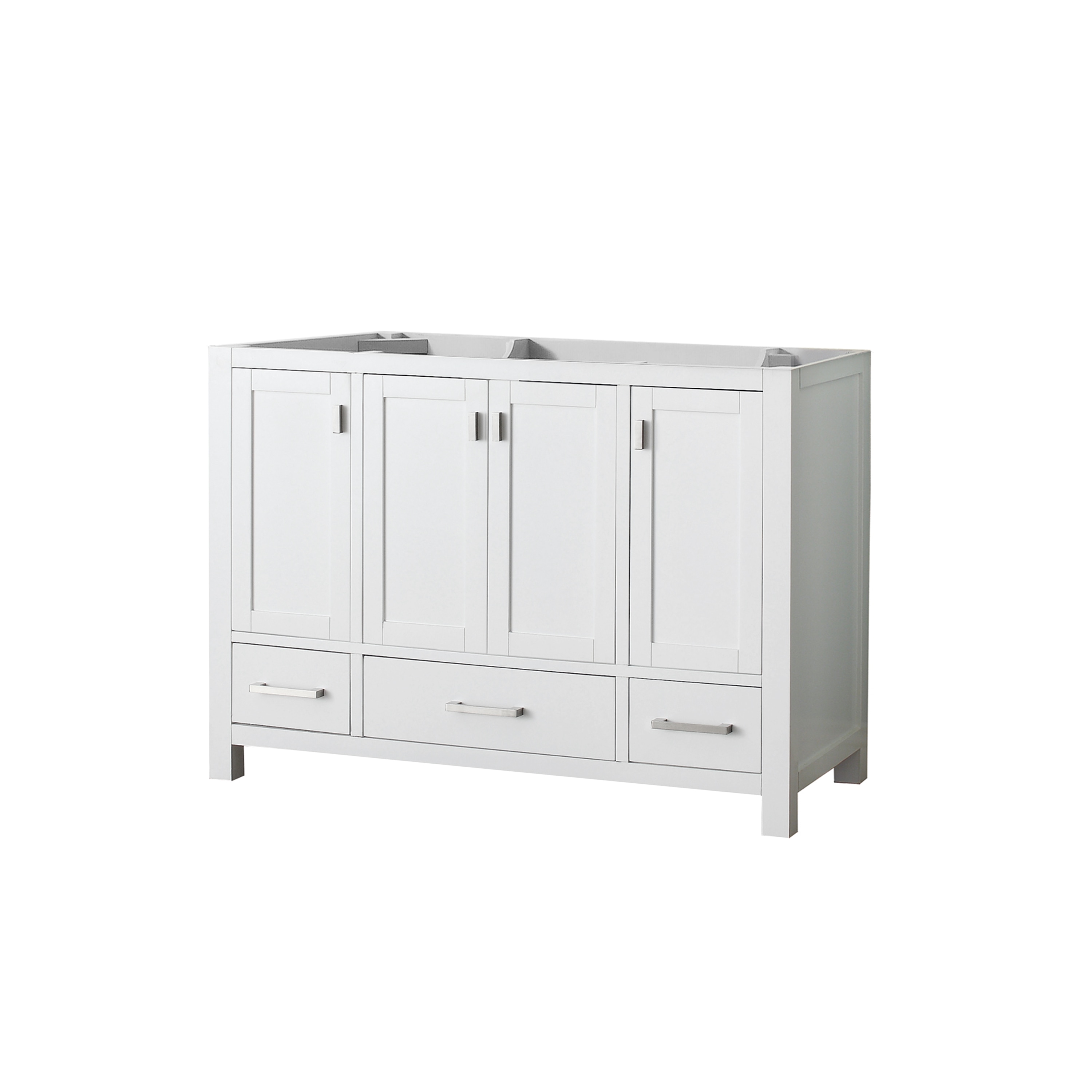 Modero 48'' White Solid Wood Freestanding Vanity Base