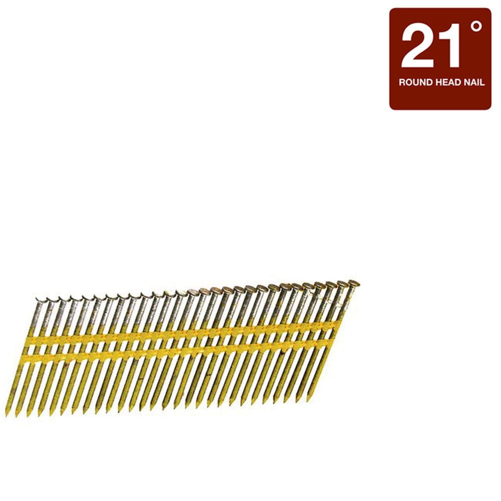 1000-Pack 1-1/2-Inch x .148-Inch & Framing Nails F21PL 1-1/2-Inch to 3-1/2-Inch Round Head Metal Connector BOSTITCH Framing Nailer Thickcoat Galvanized 21-Degree Round Head Plastic Collated 