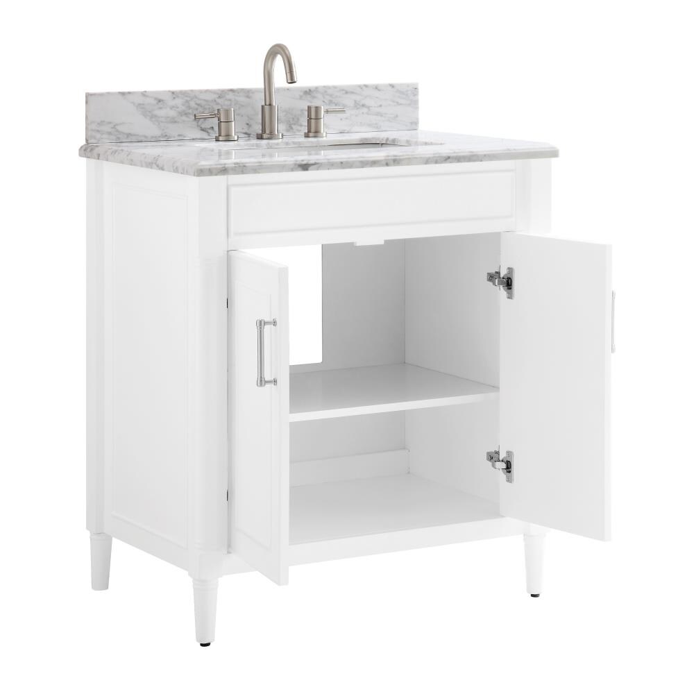 Disar 30 Inch Bathroom Vanity White Single Sink - Disar Trade