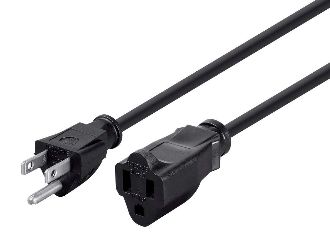 MONOPRICE  EXTENSION CORD - NEMA 5-15P TO NEMA 5-15R 16AWG 13A/1625W 3-PRONG