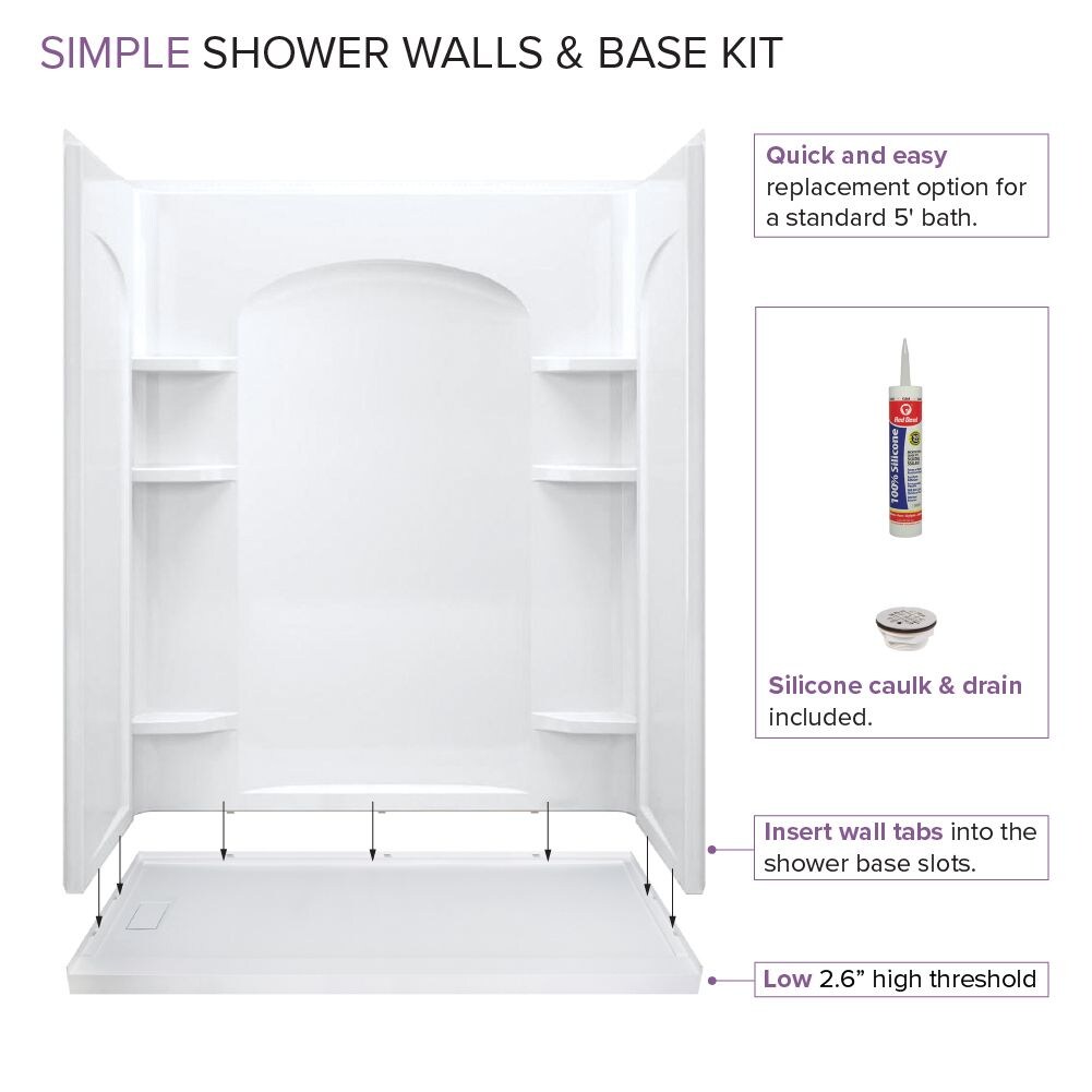 Transolid KCS-FLUN6030L-31 Alcove-Shower-Kit - View #4