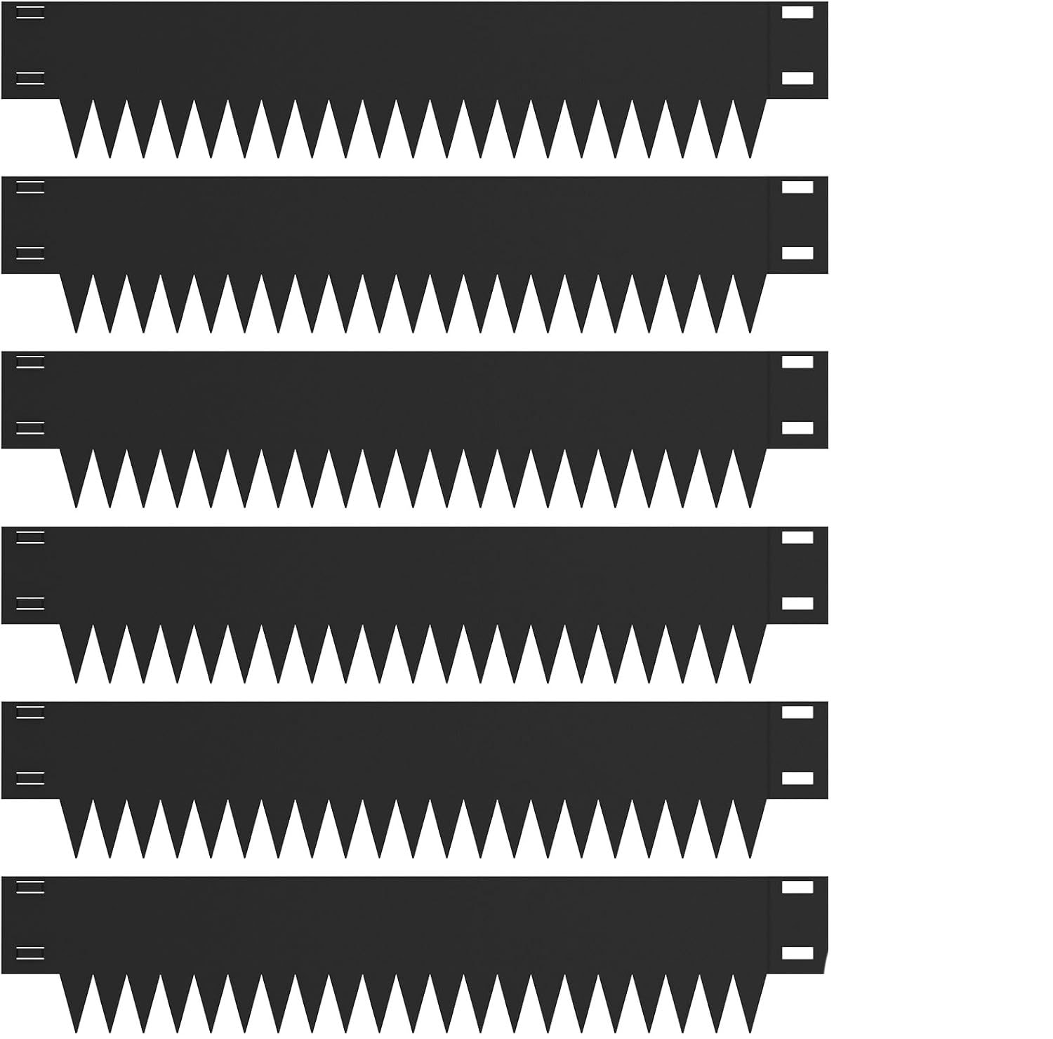 Aoibox  10 Inch Steel Garden Edging Borders 40 in L x 10 in H Bendable Metal Strips 20 ft Total Black