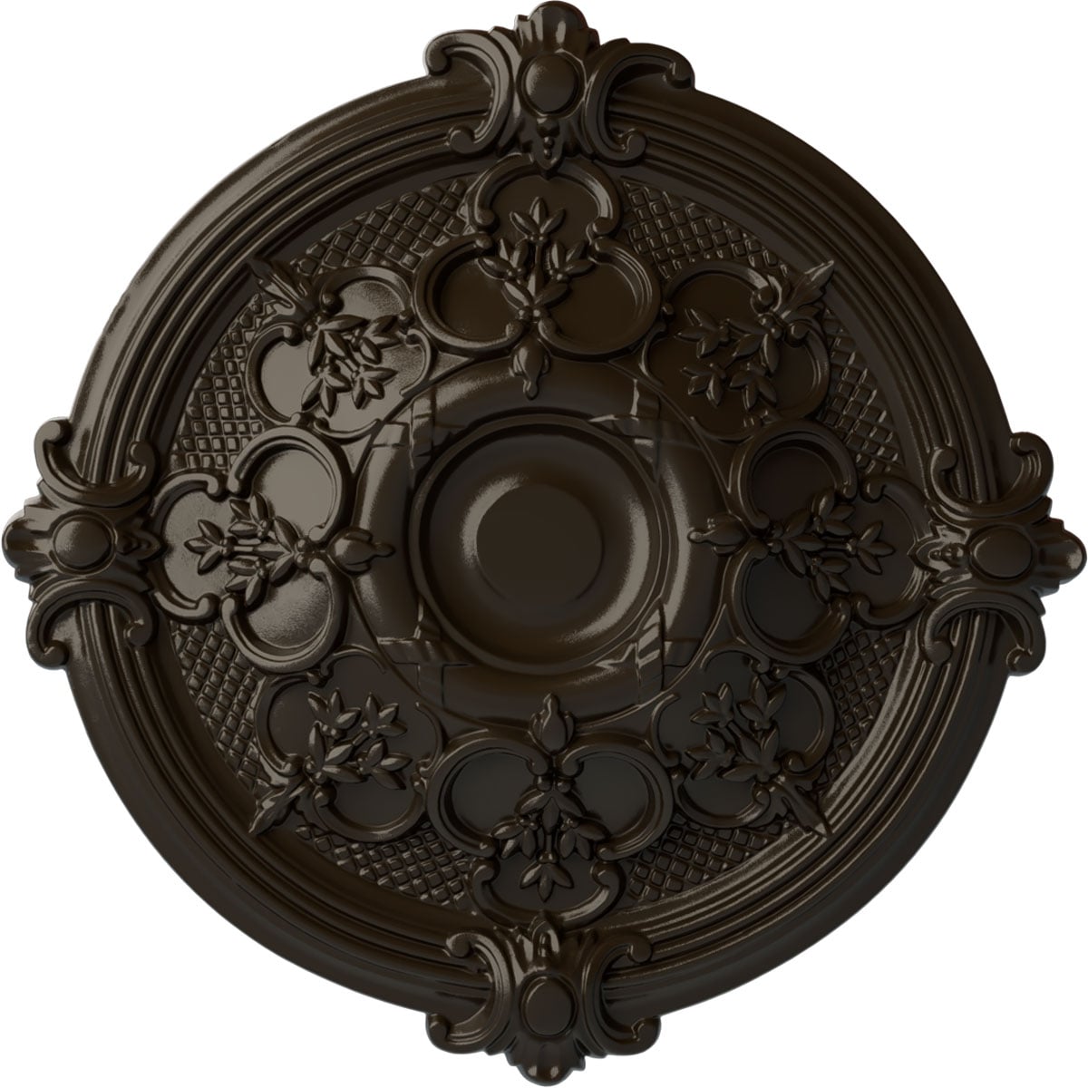 Ekena Millwork CM17HASHF Hamilton 17.375-in W x 17.375-in L Painted Stone Hearth Polyurethane Whole Ceiling Medallion